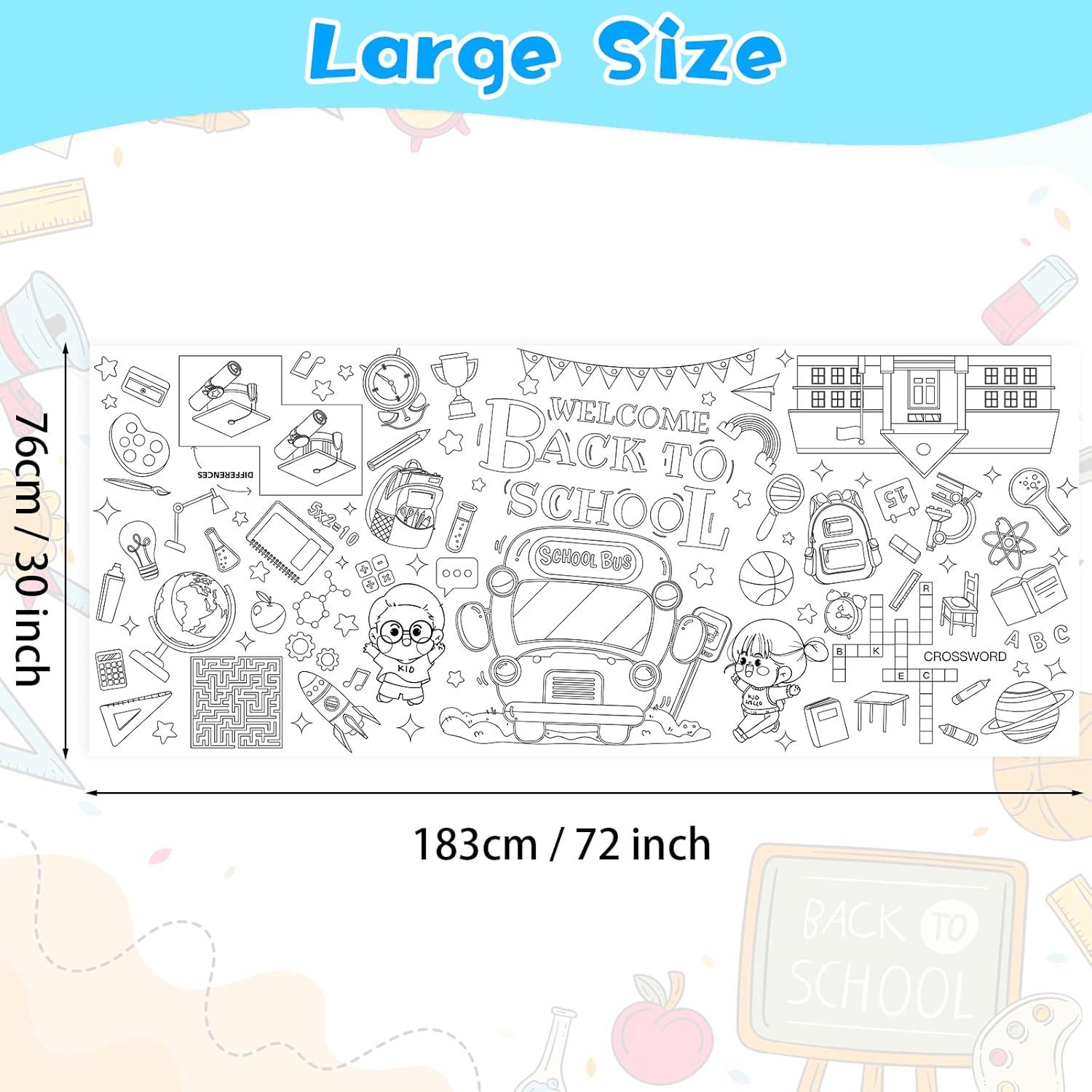 Póster Gigante para Colorear Leezead 110x80 cm Regreso a Clases