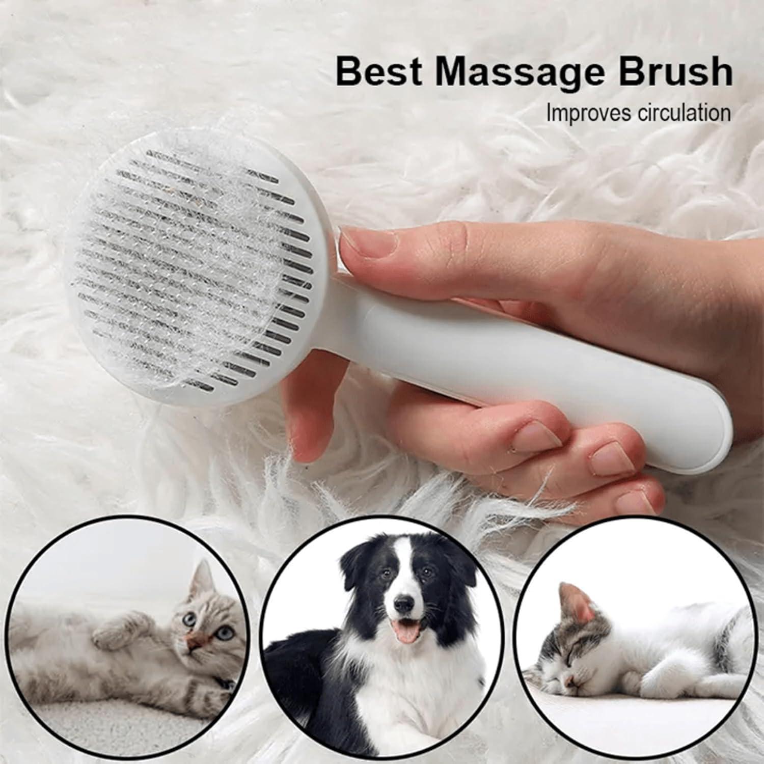 Cepillo Slicker Autolimpiante Falnatco para Gatos y Perros