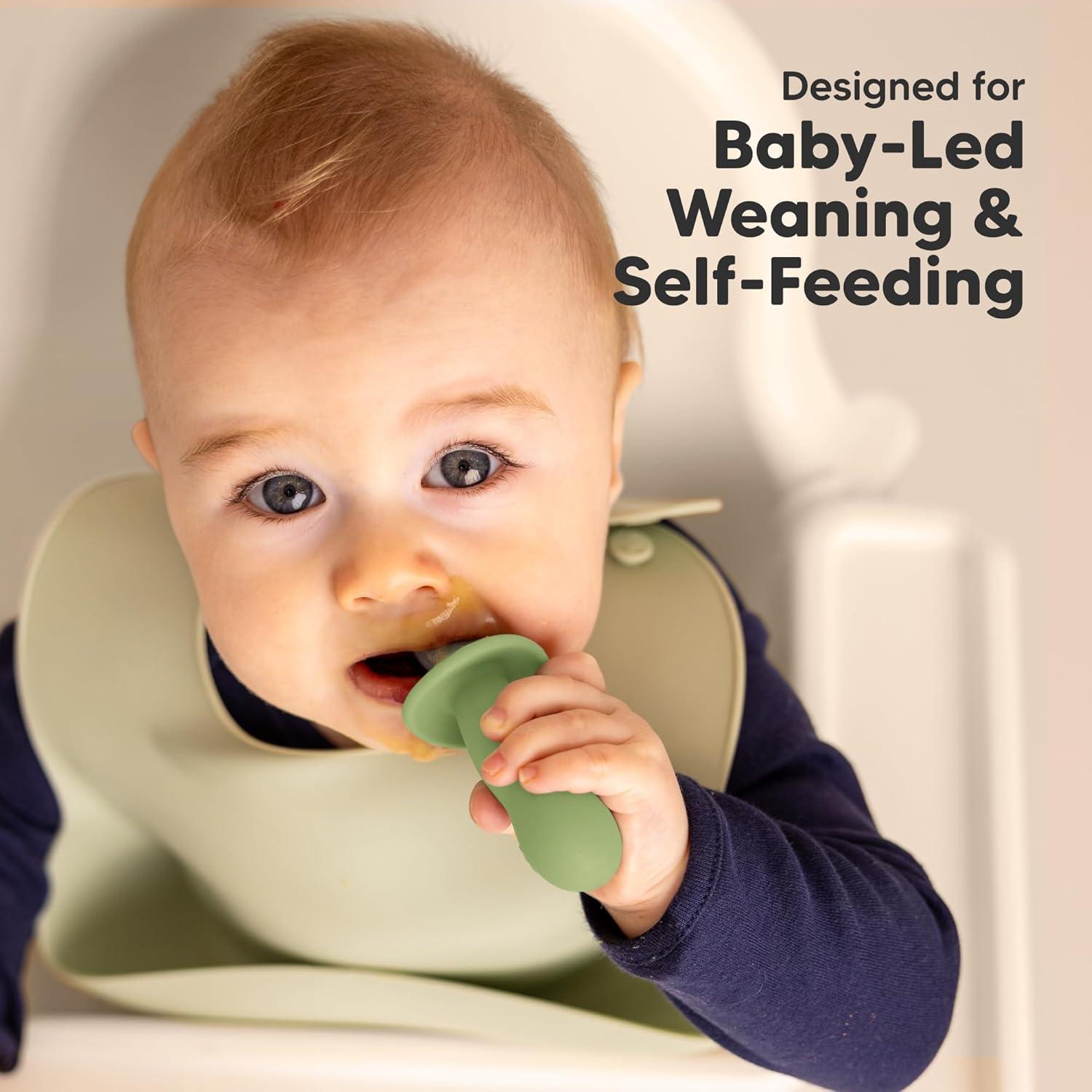 Set de Cucharas y Tenedores de Silicona KeaBabies 4 Piezas