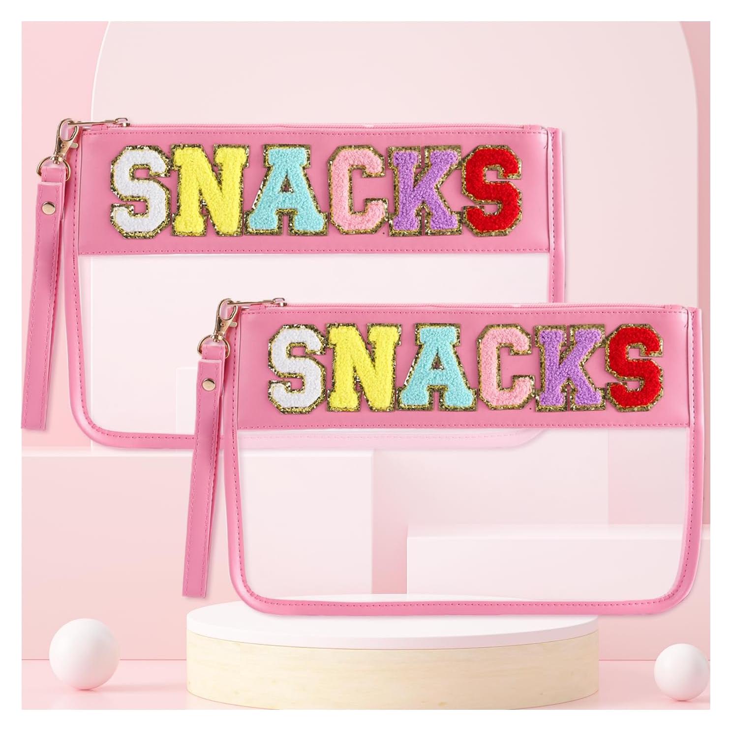 Bolsas de Snack Sunnydeer 2 Pcs Rosa, Multiuso y Resistente