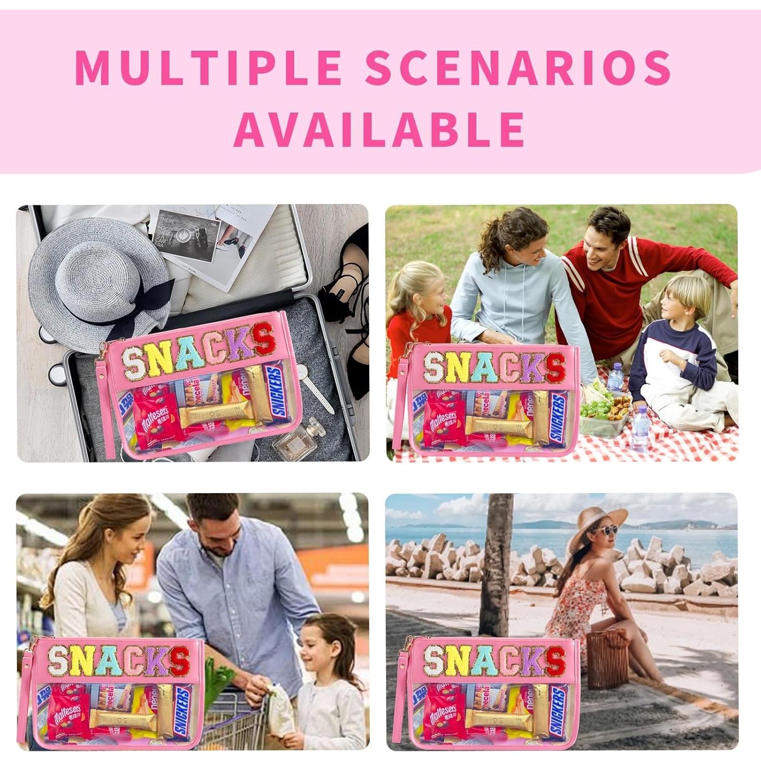 Bolsas de Snack Sunnydeer 2 Pcs Rosa, Multiuso y Resistente