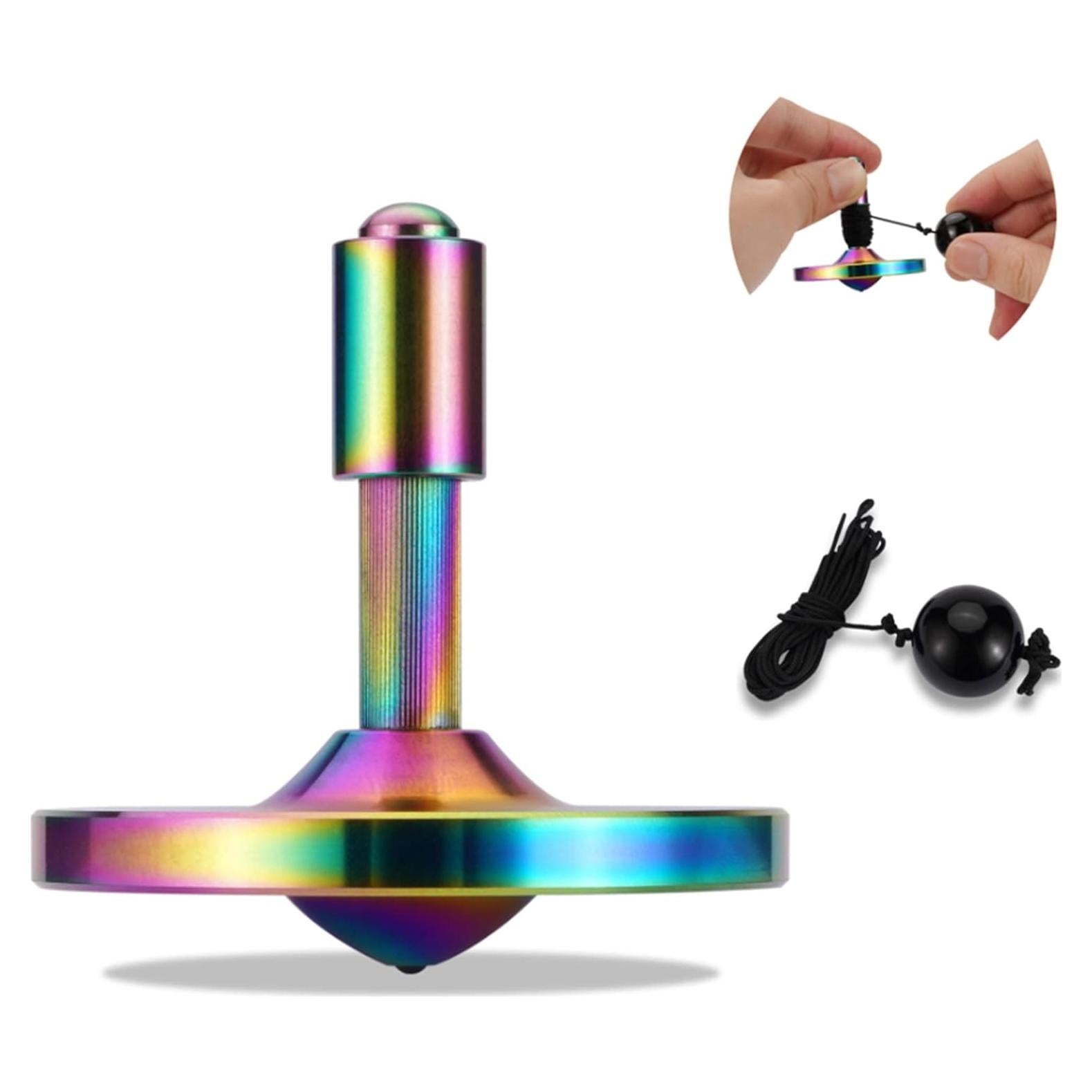 Trompo de Metal CHEETOP Iridescente Pro - 10 Minutos de Giro