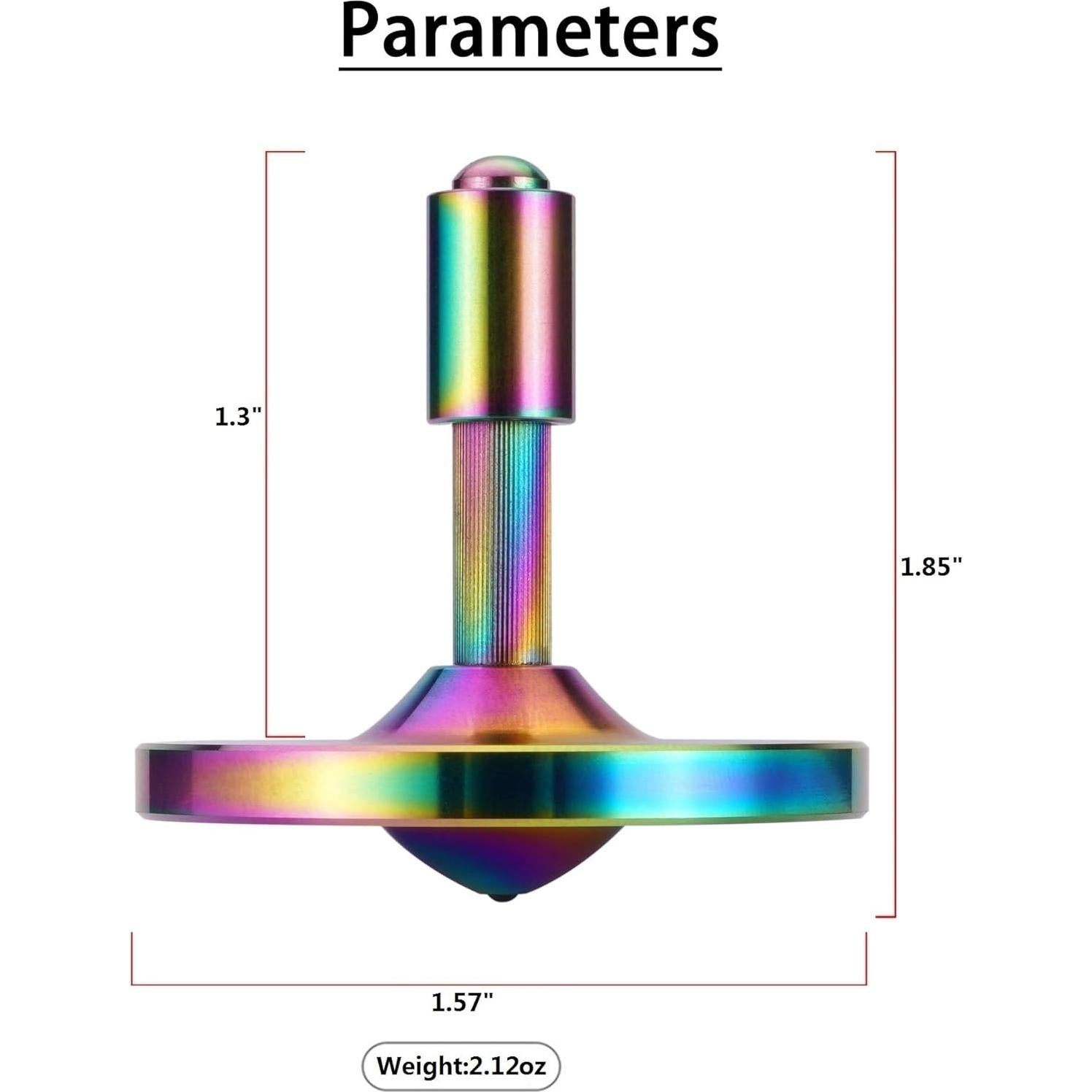 Trompo de Metal CHEETOP Iridescente Pro - 10 Minutos de Giro