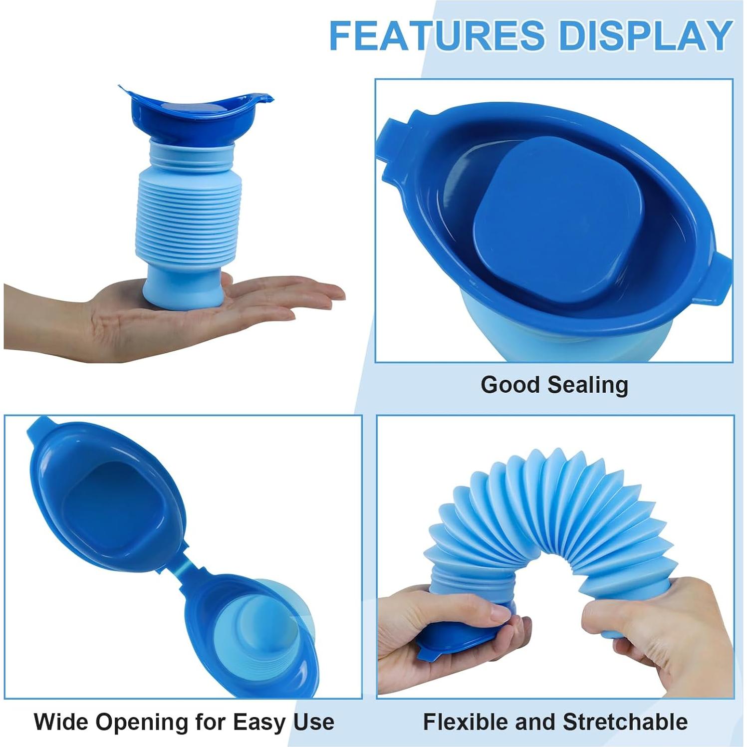 Orinal Portátil Leetye Mei AM0015-BLU 750ml Plegable Azul