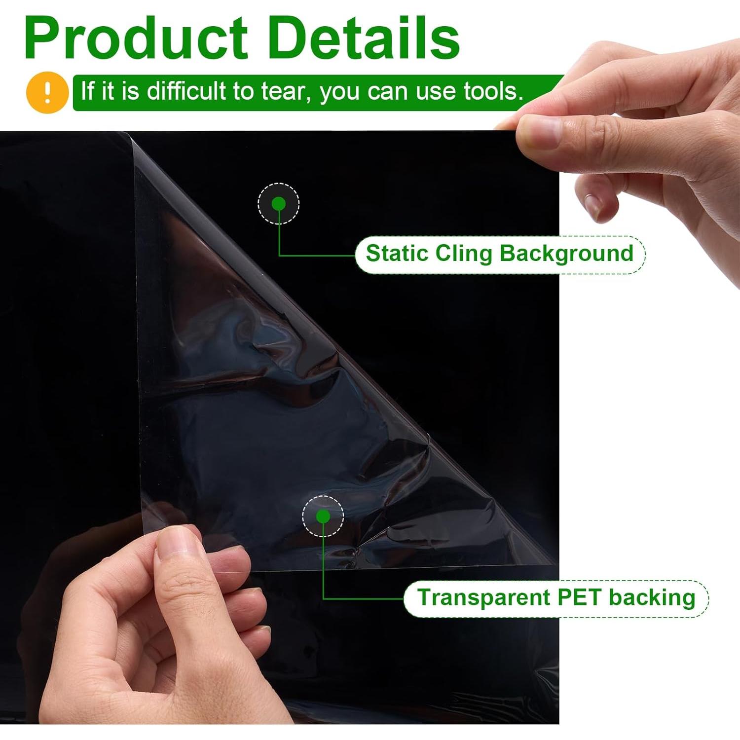 Fondo de Acuario Negro COCODE 60x30 cm Autoadhesivo Vinilo