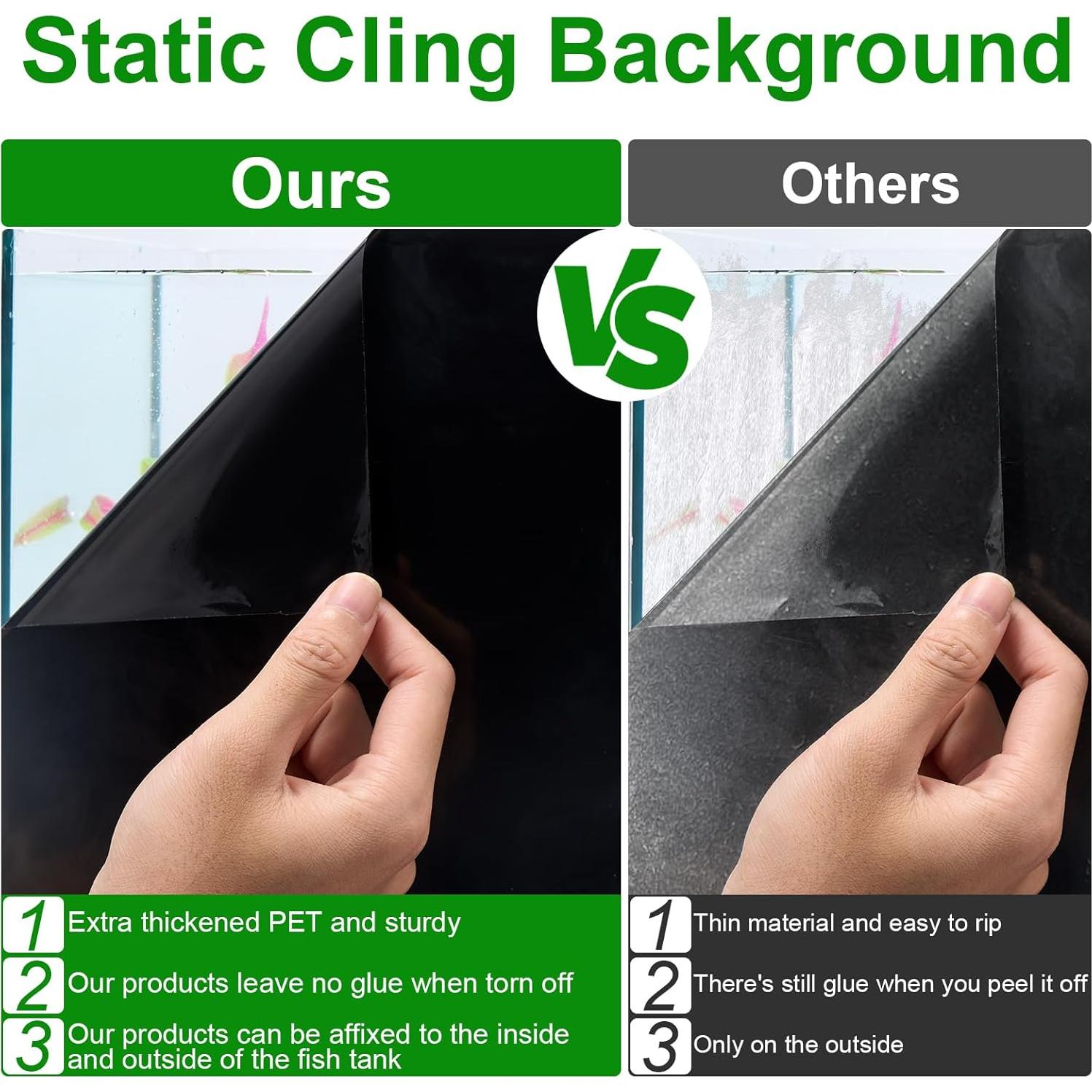 Fondo de Acuario Negro COCODE 60x30 cm Autoadhesivo Vinilo