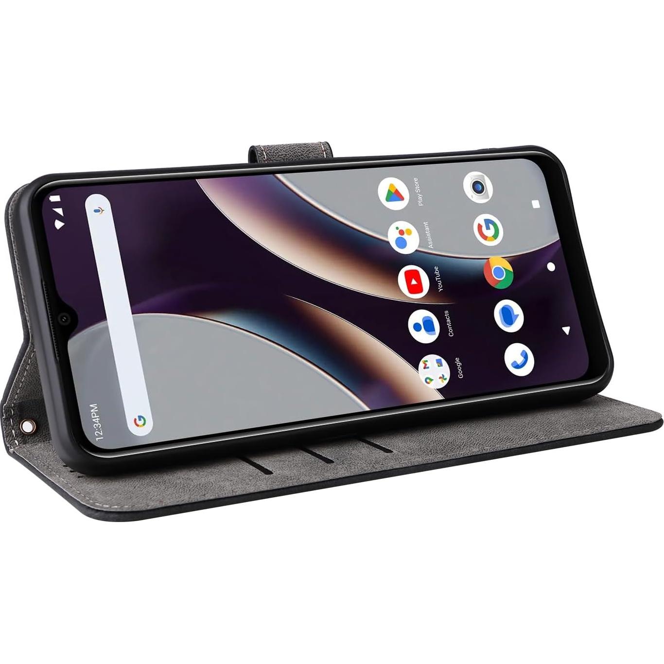 Funda de Cartera IUQXU para Cricket Outlast y AT&T Jetmore