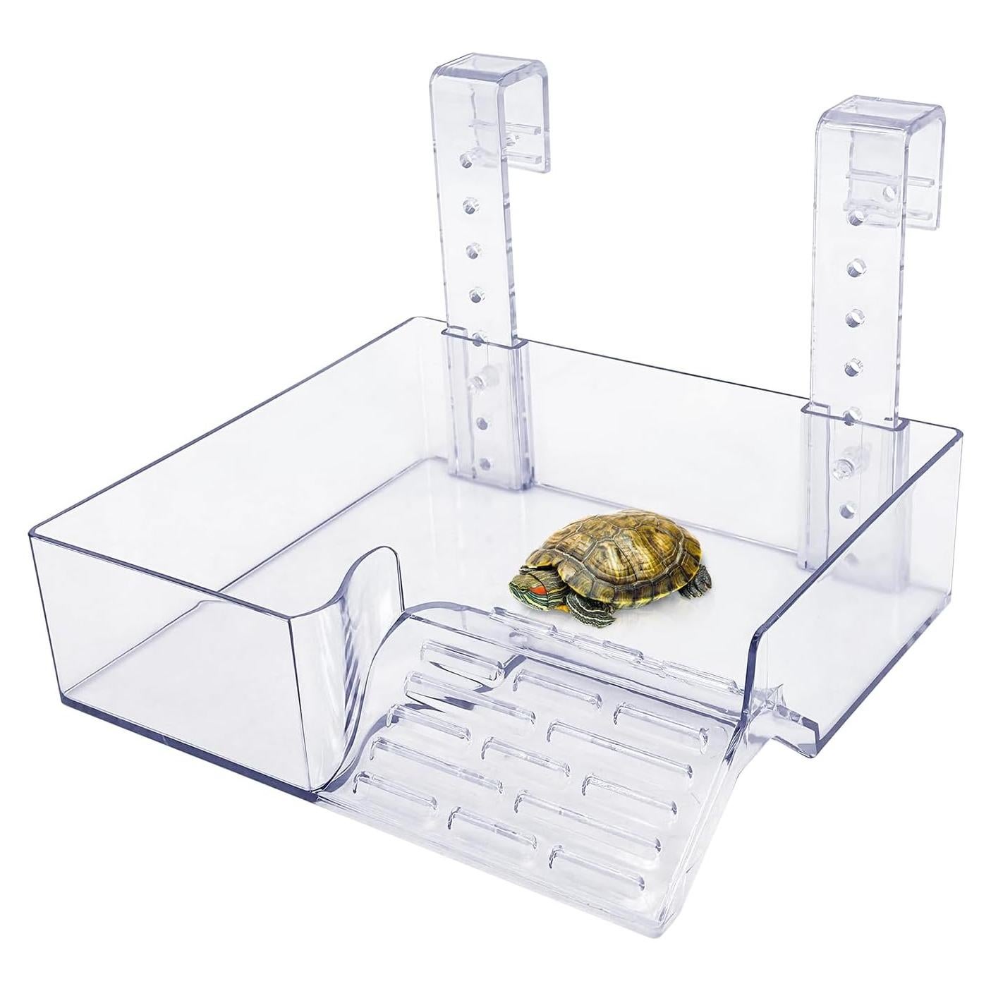 Plataforma de Sol para Tortugas PINVNBY Pequeña Flotante Acrílica