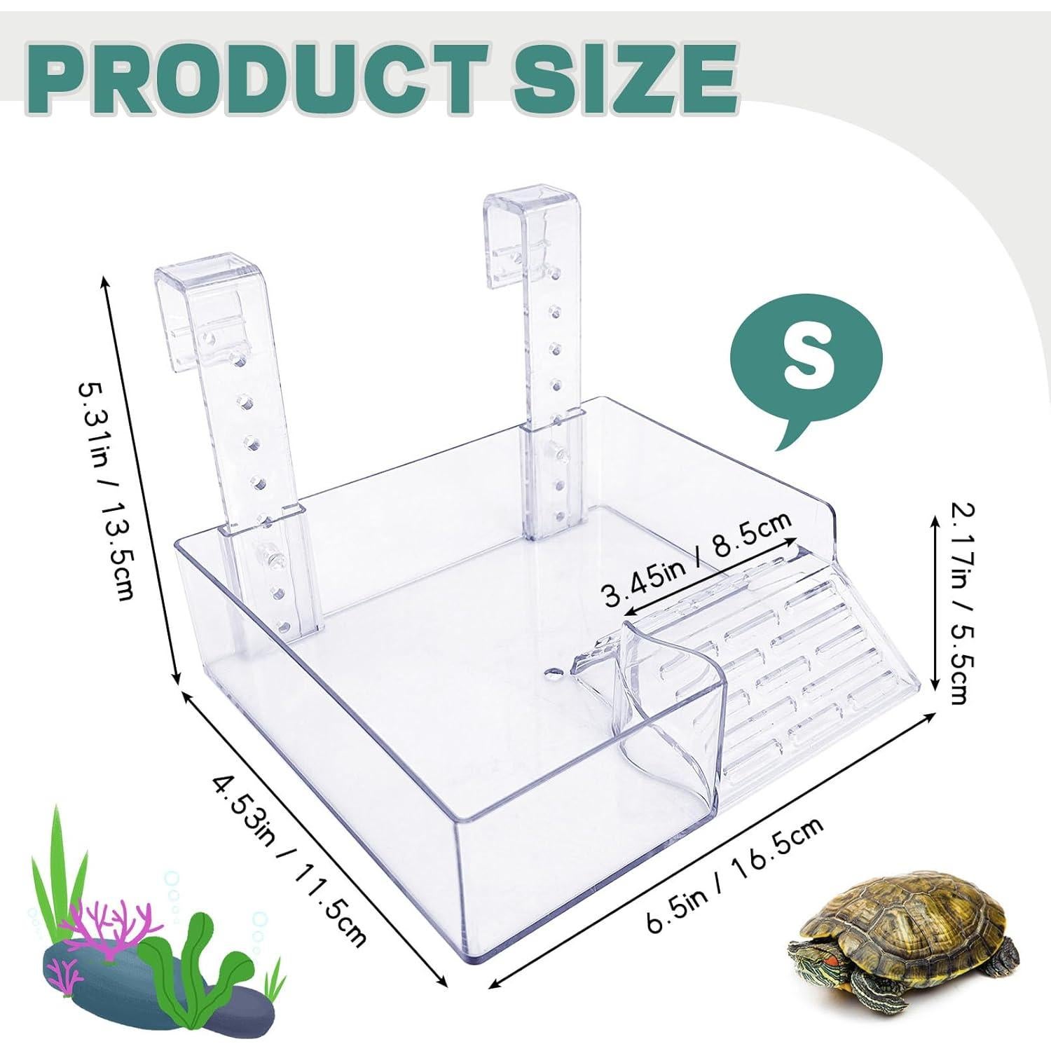 Plataforma de Sol para Tortugas PINVNBY Pequeña Flotante Acrílica