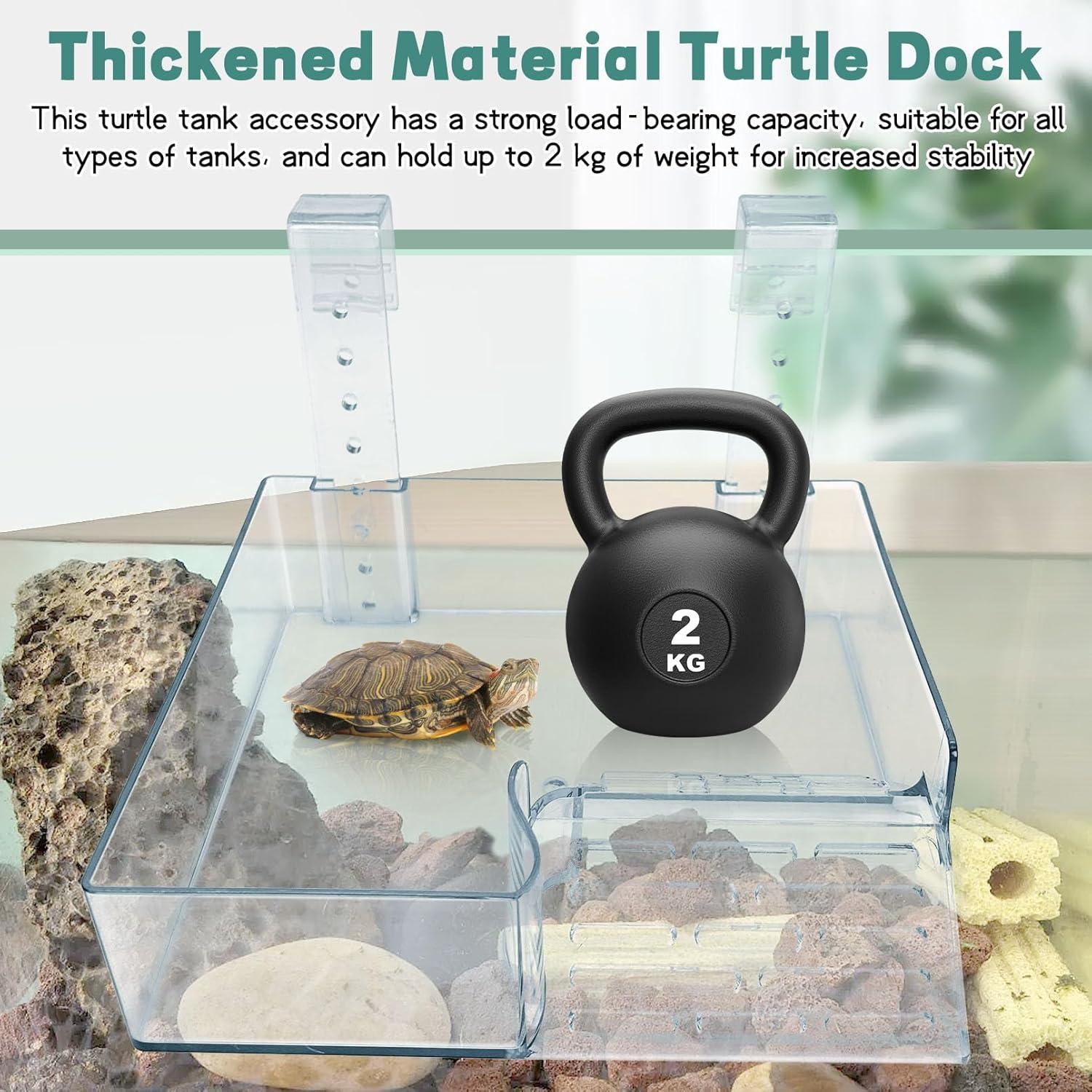 Plataforma de Sol para Tortugas PINVNBY Pequeña Flotante Acrílica