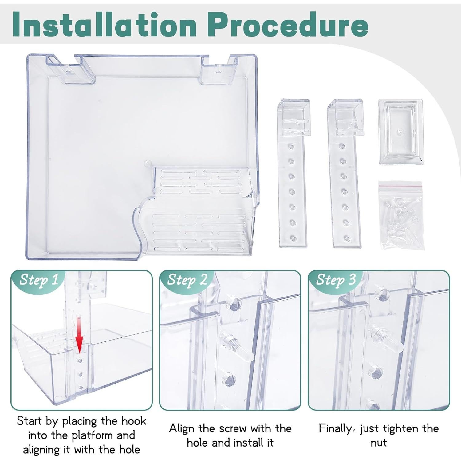 Plataforma de Sol para Tortugas PINVNBY Pequeña Flotante Acrílica