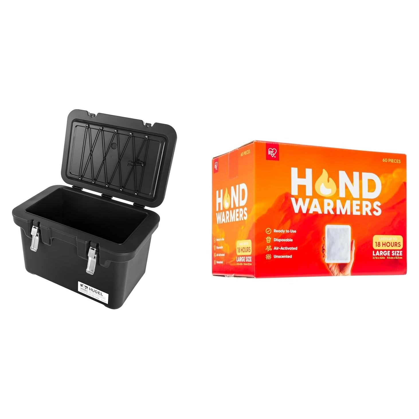 Enfriador Aislado IRIS USA 44 QT + 60 Calentadores de Manos