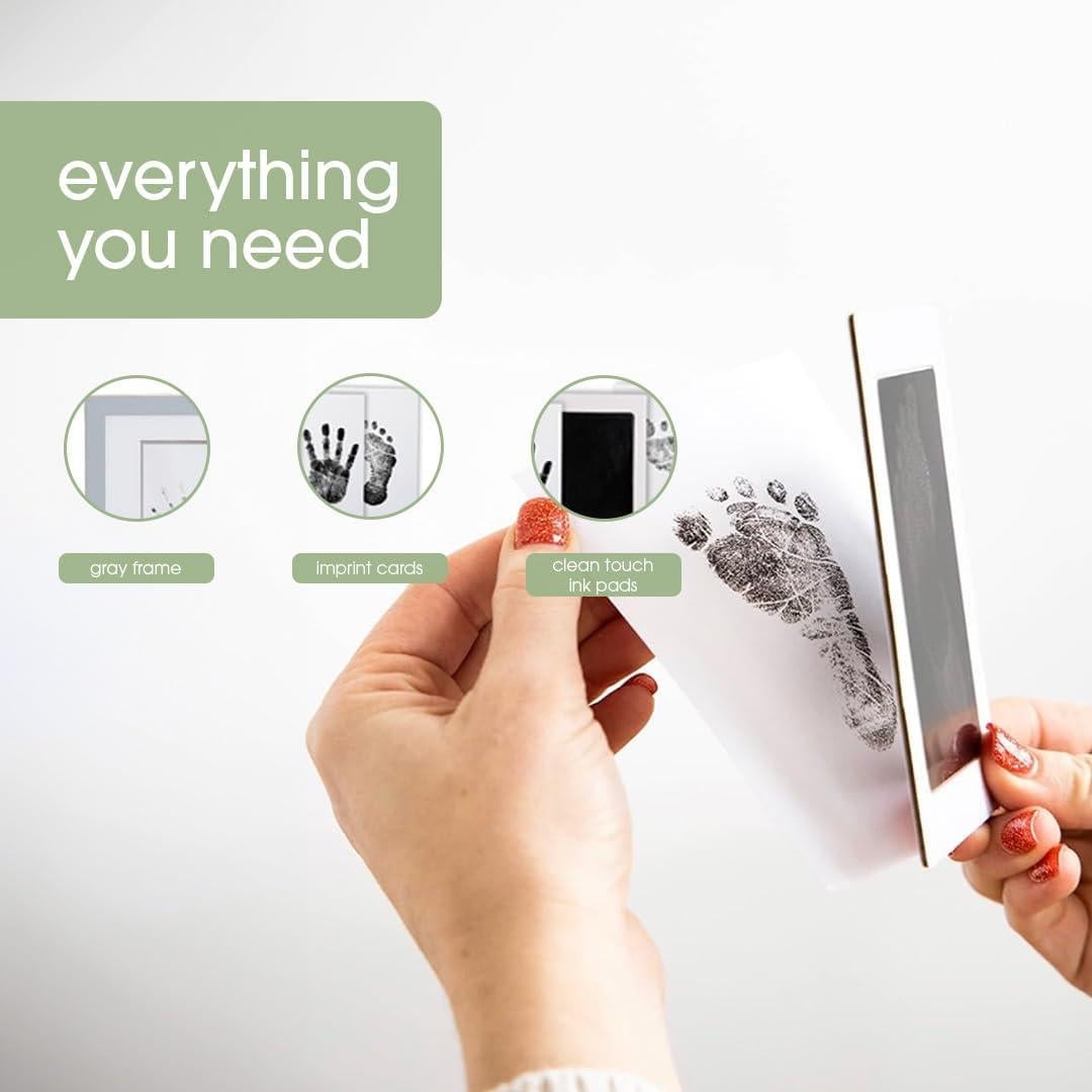 Marco de Fotos Babyprints Pearhead Gris - Huellas Bebé