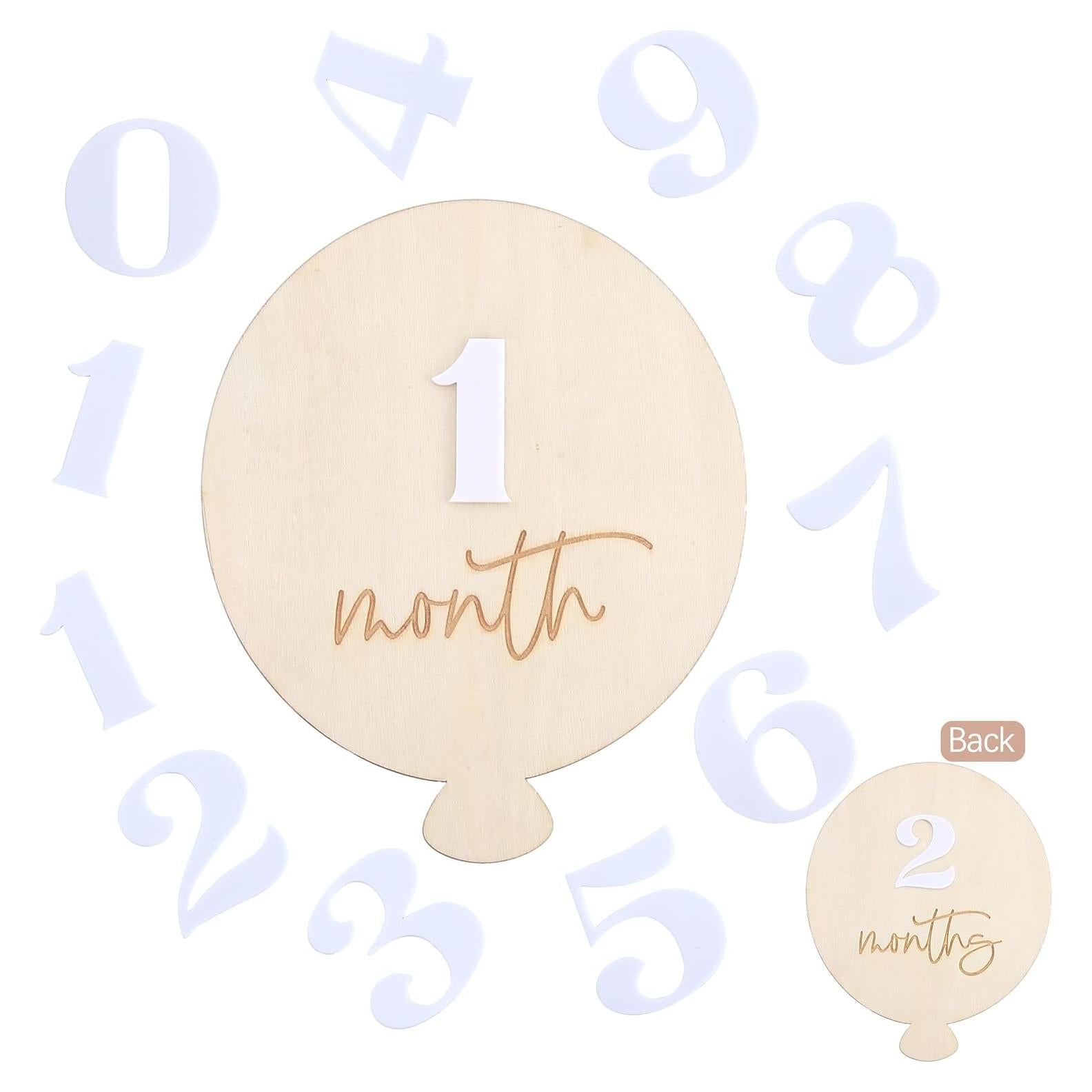 Tarjetas de Hito de Bebé de Madera LeeLeeAn - Accesorios Fotografía