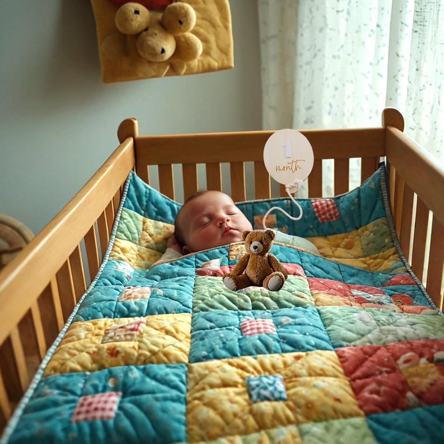 Tarjetas de Hito de Bebé de Madera LeeLeeAn - Accesorios Fotografía