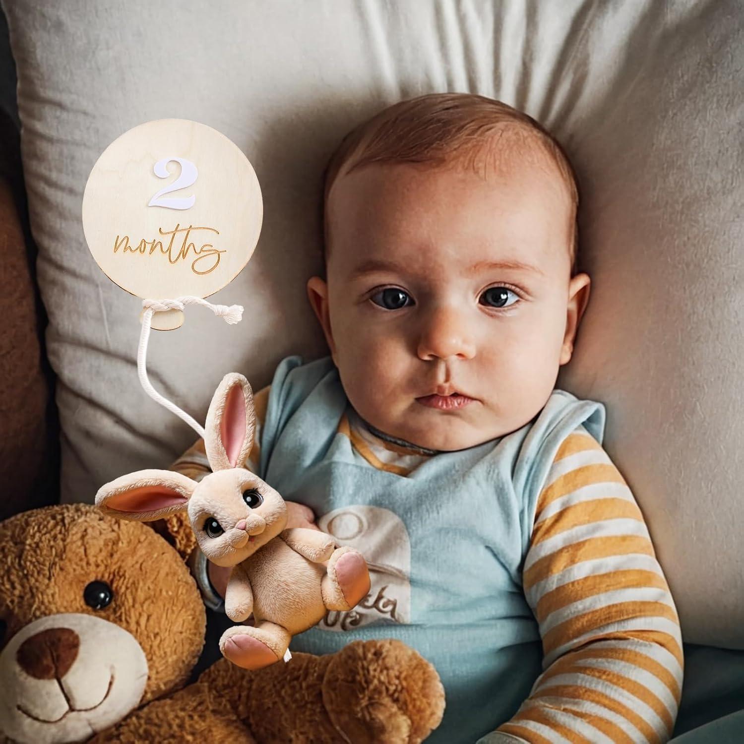 Tarjetas de Hito de Bebé de Madera LeeLeeAn - Accesorios Fotografía