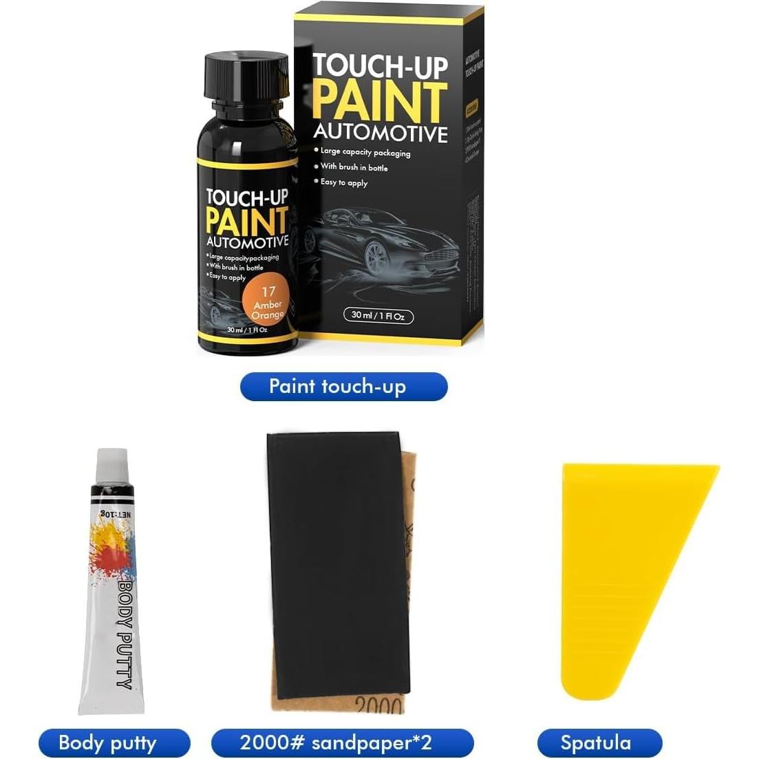 Kit de Reparación de Pintura Automotriz XTryfun Naranja Ámbar