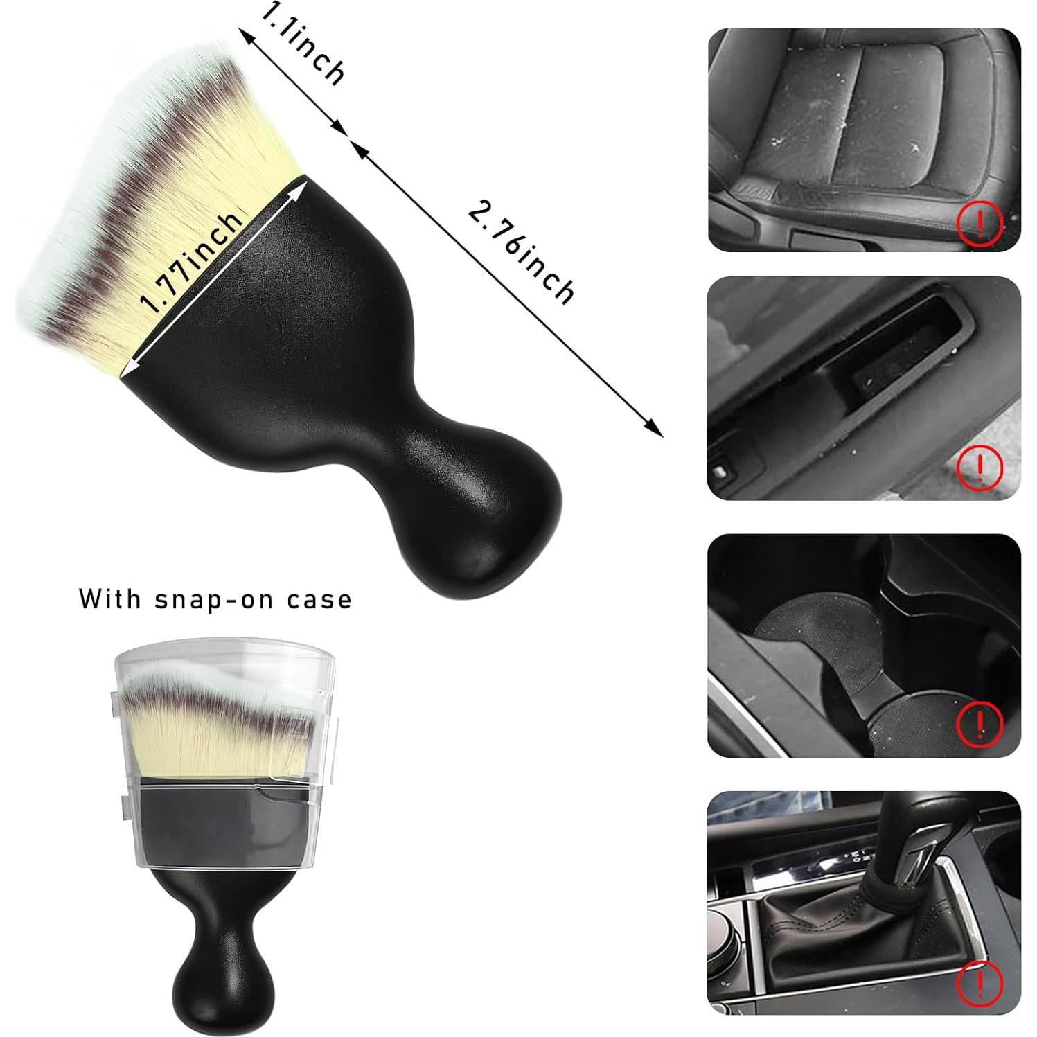 Cepillo de Polvo para Interior de Auto Dickno Beige 4.5x9.8cm