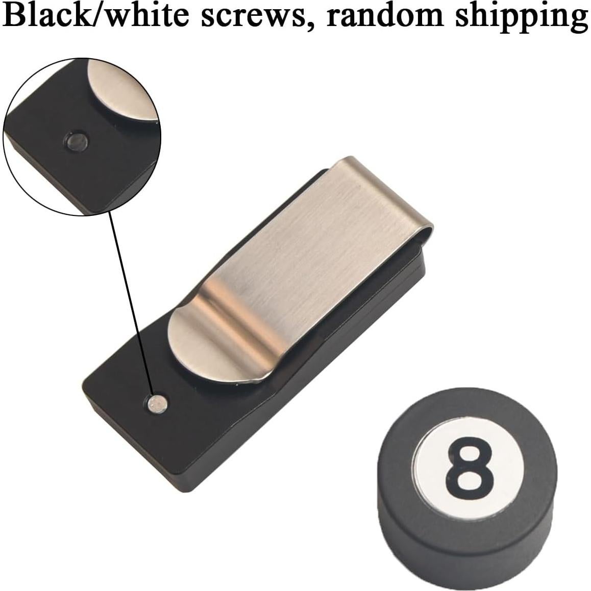 Porta Tiza de Billar Lake of Fire con Clip Magnético - Negro