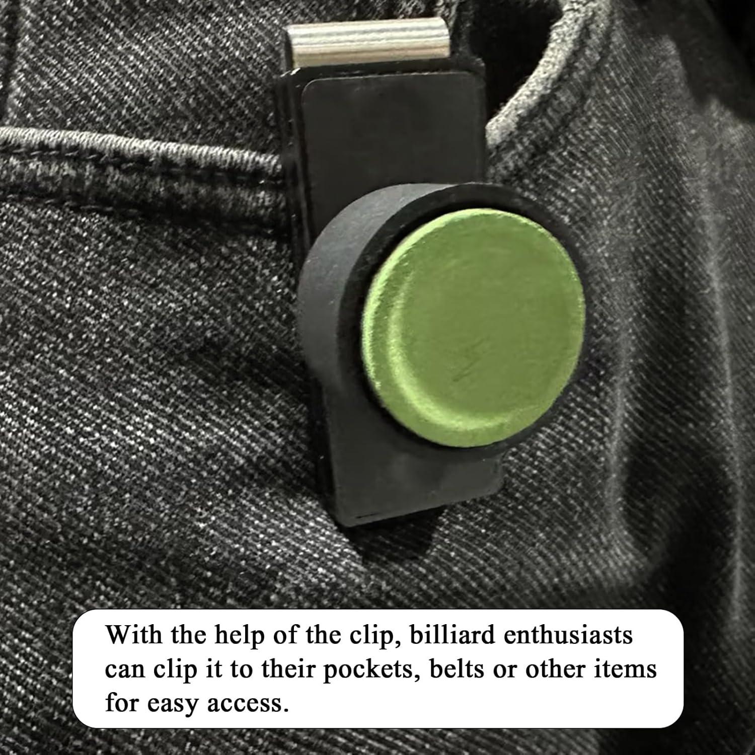 Porta Tiza de Billar Lake of Fire con Clip Magnético - Negro