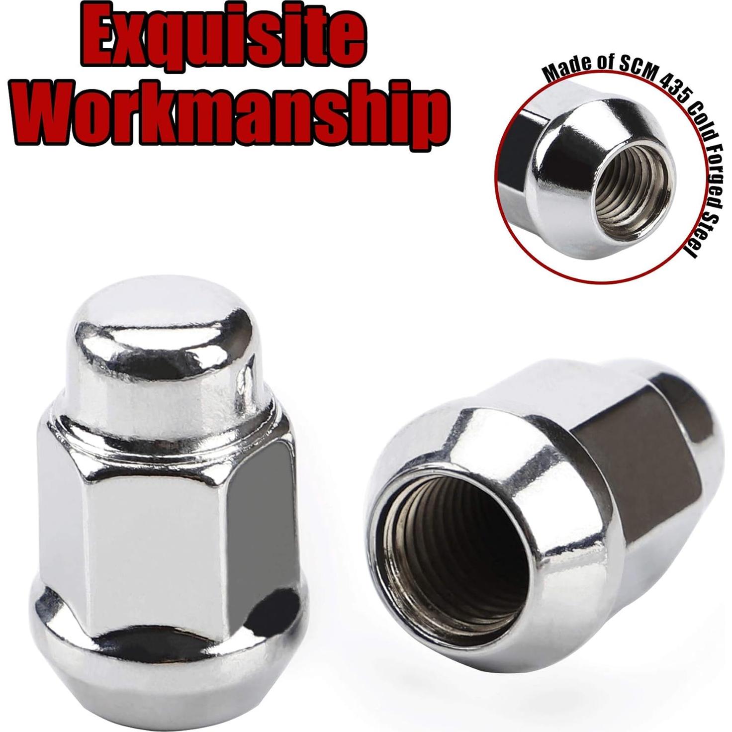 Tuercas de Rueda FLYCLE 12x1.5 Cromo 20PCS Asiento Cónico