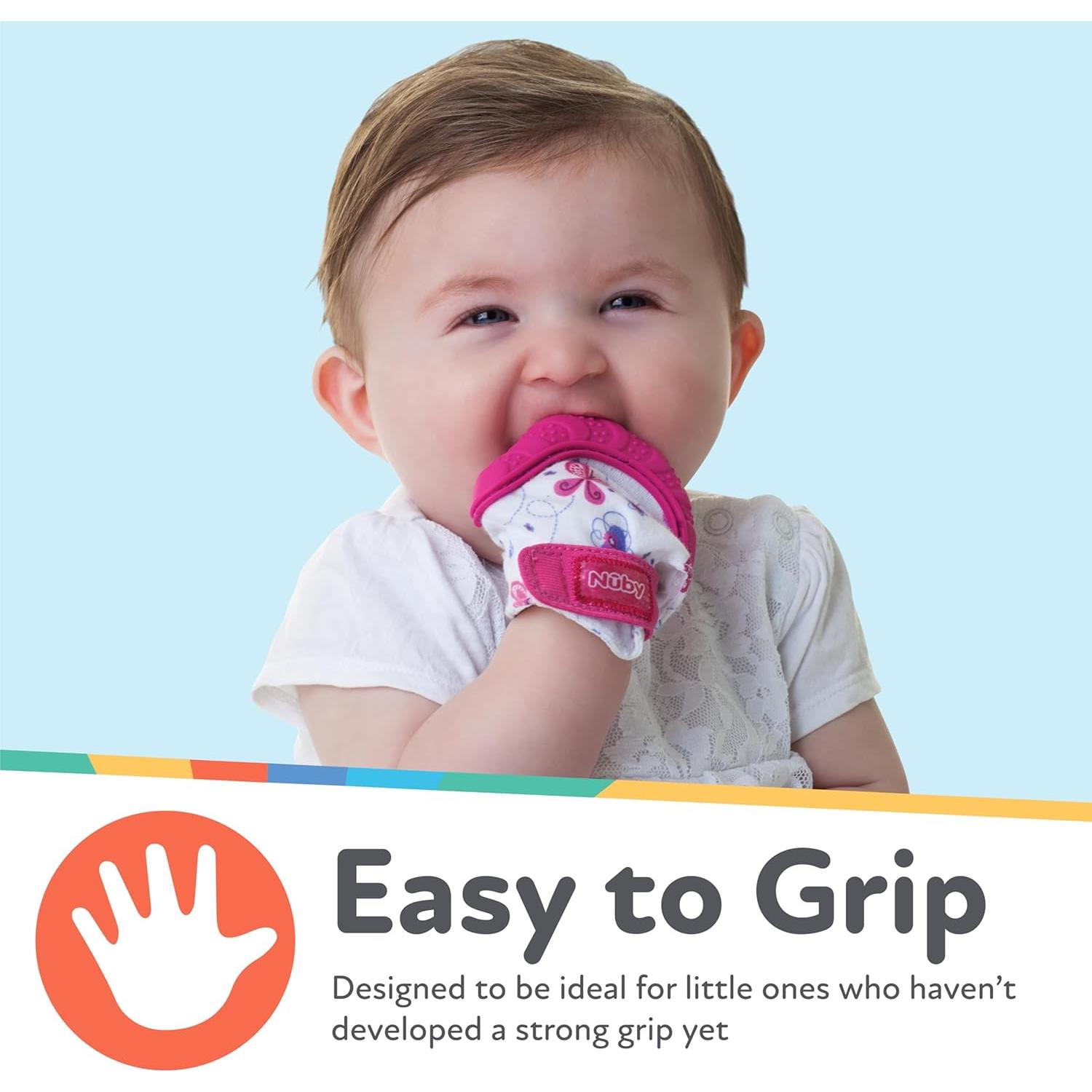 Mitón de Dentición Nuby Mono Rojo con Bolsa de Viaje