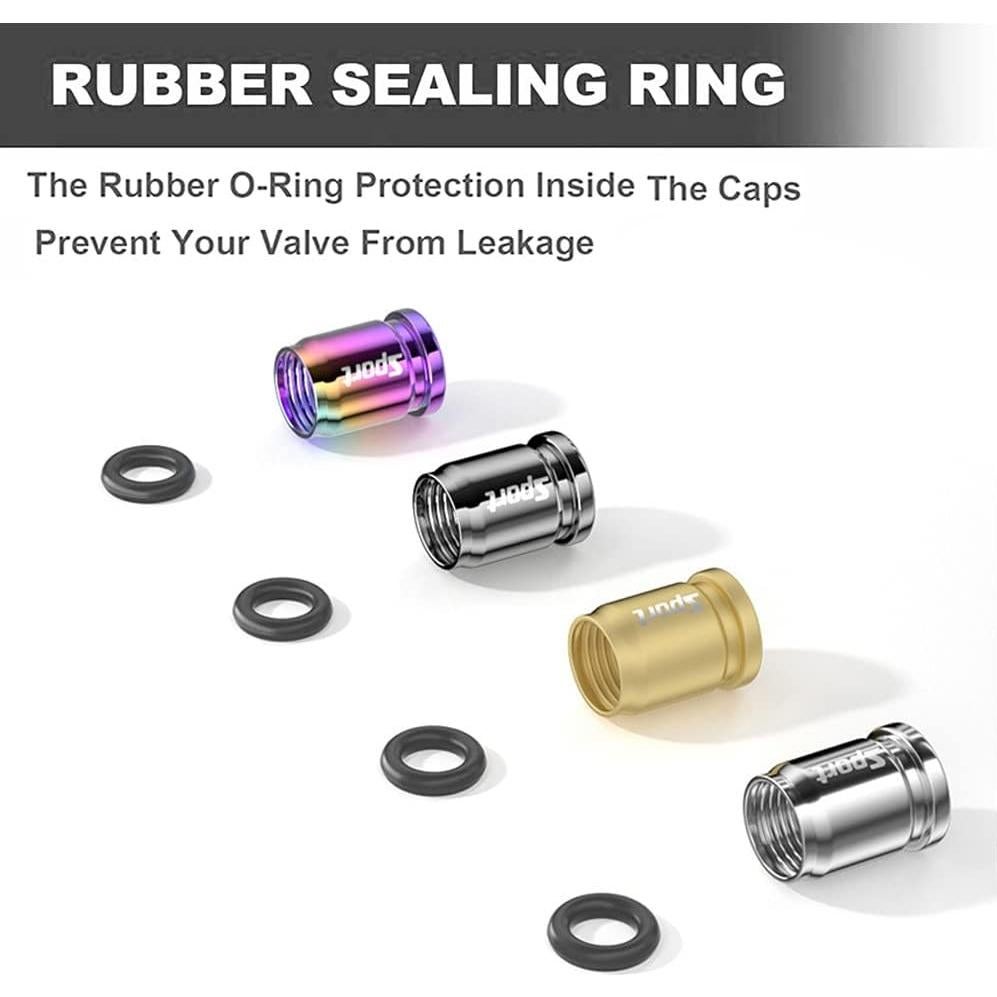 Tapas de Válvula de Neumático Dsycar Antirrobo 8 Piezas