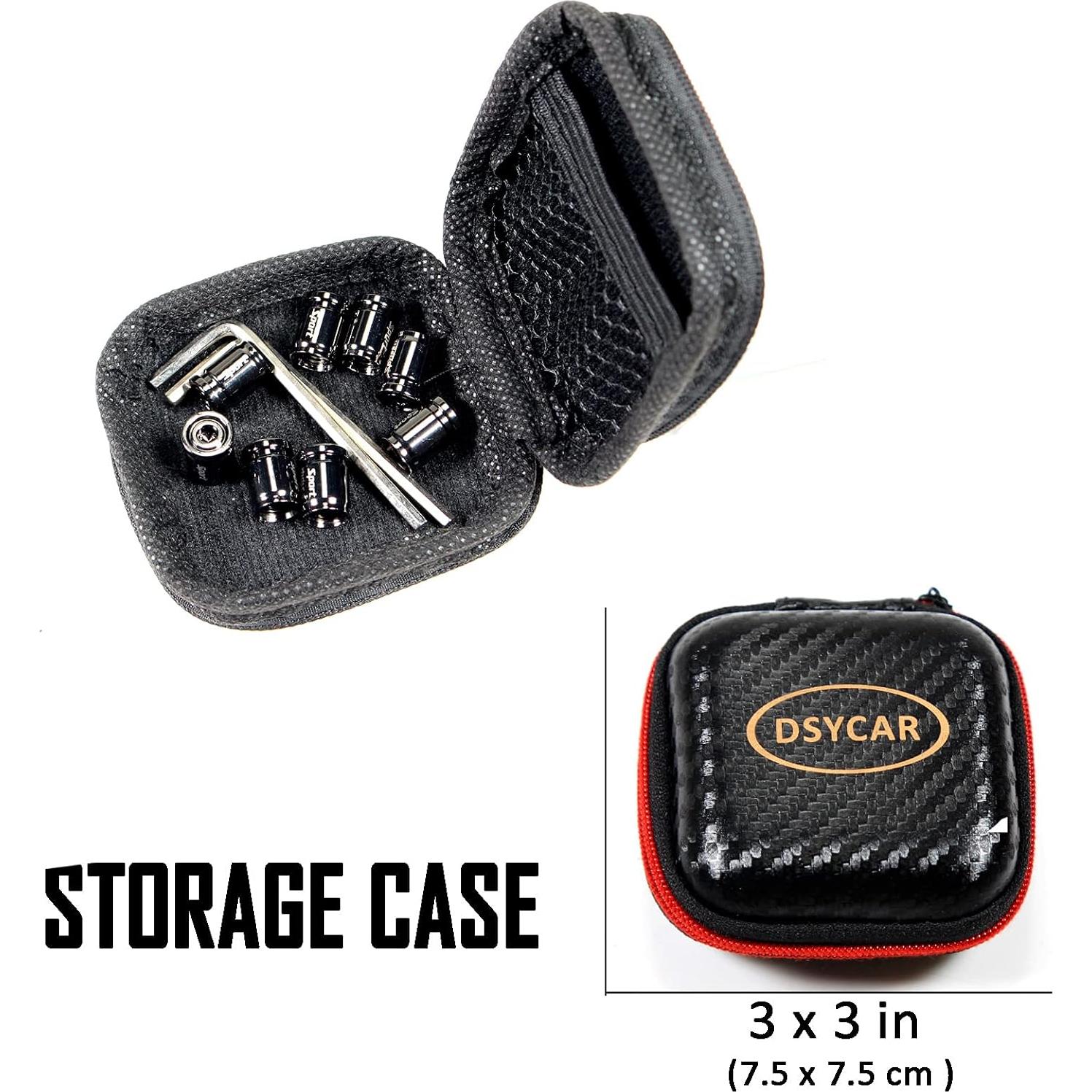 Tapas de Válvula de Neumático Dsycar Antirrobo 8 Piezas