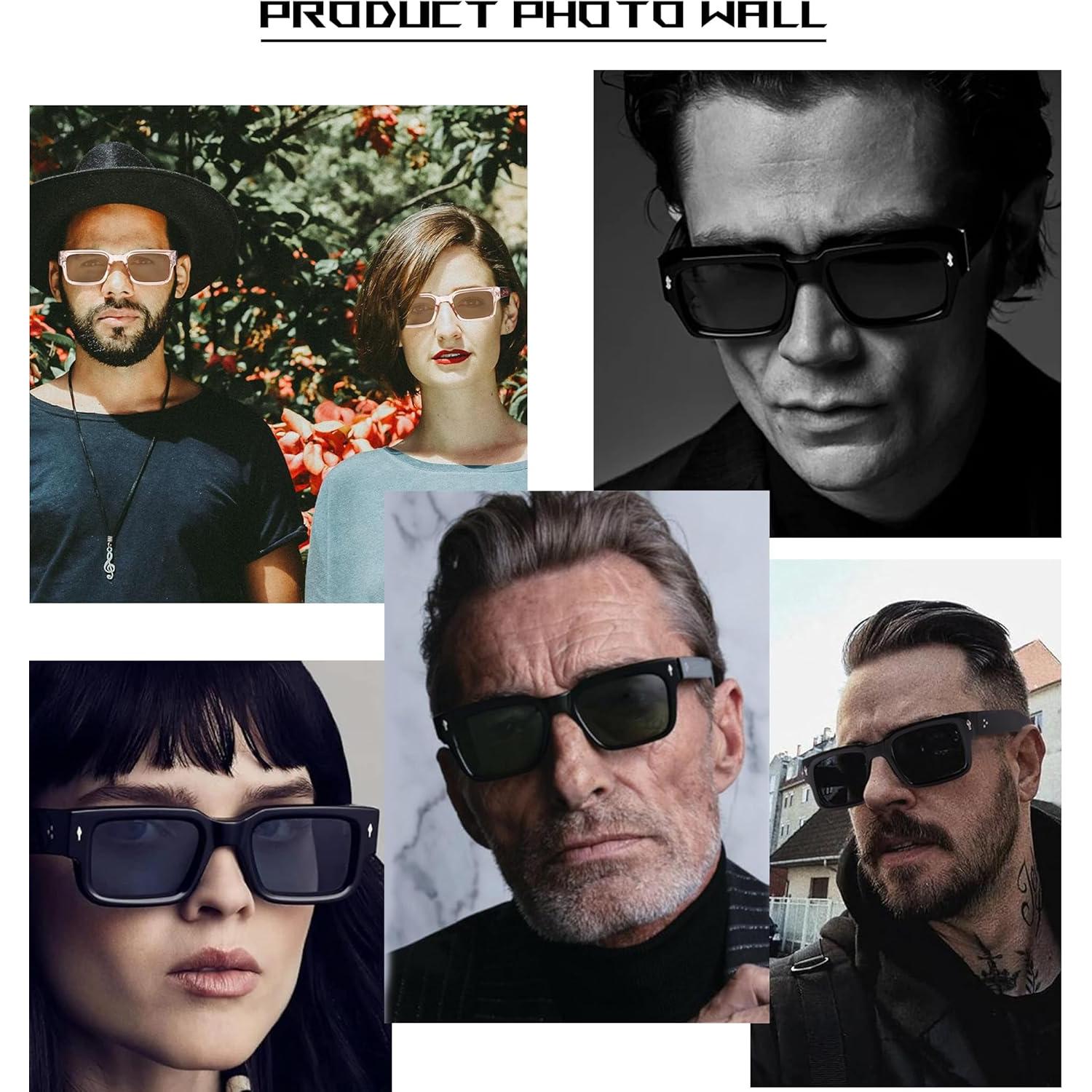 Gafas de sol cuadradas GOBIGER UV400 unisex paquete de 2