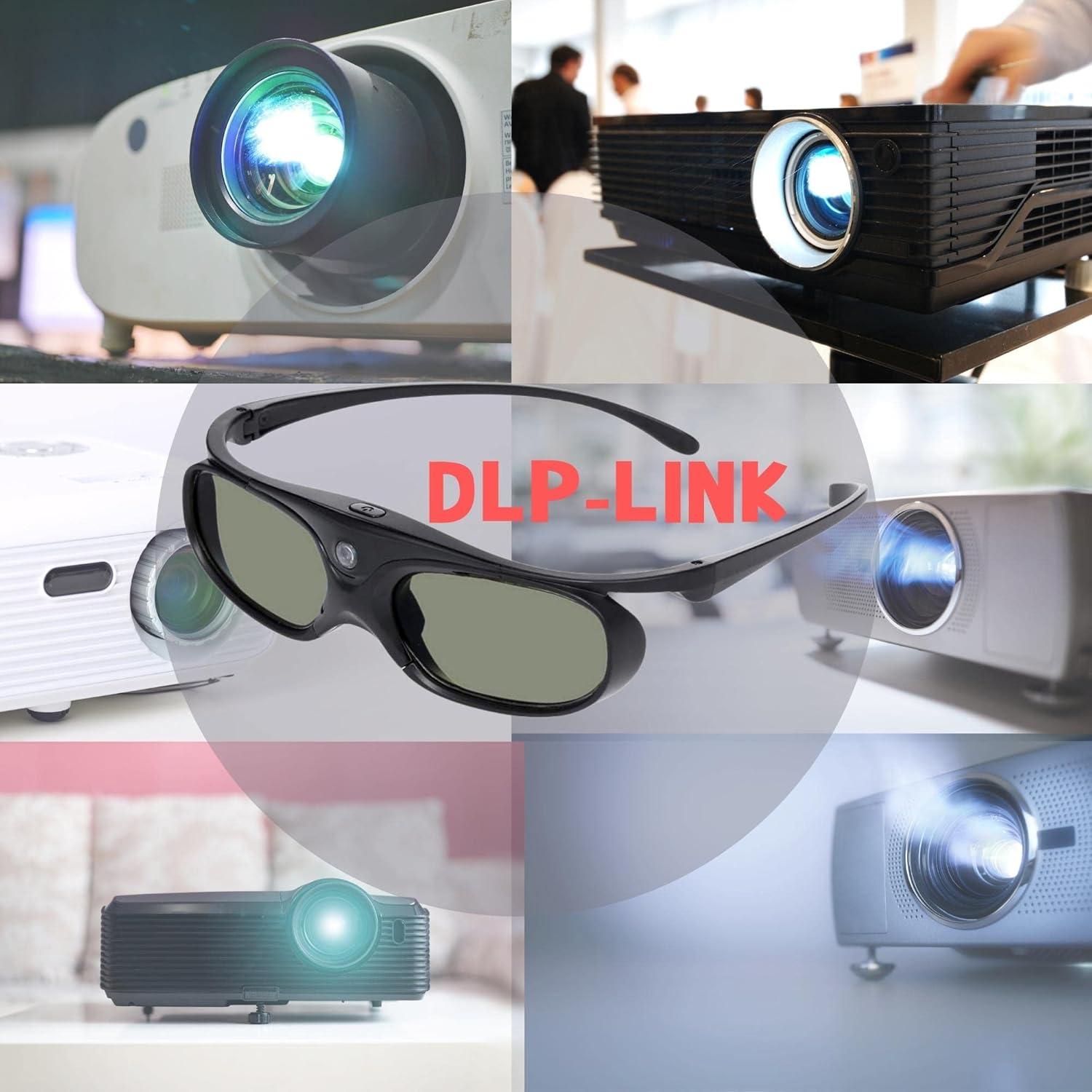 Gafas 3D Activas DLP-Link Sintron ST08-DLP Recargables - Negro