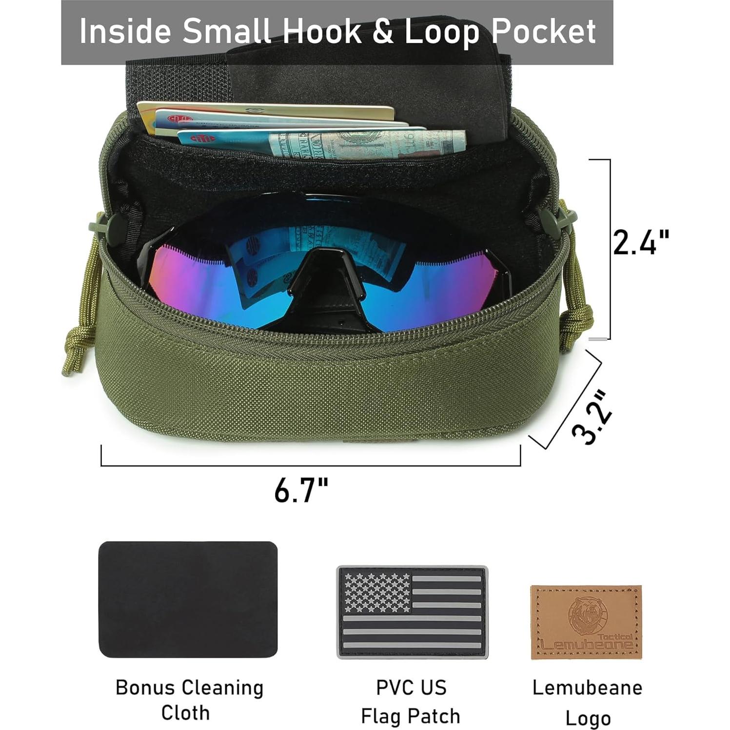 Funda Táctica Molle para Gafas Lemubeane Verde Militar