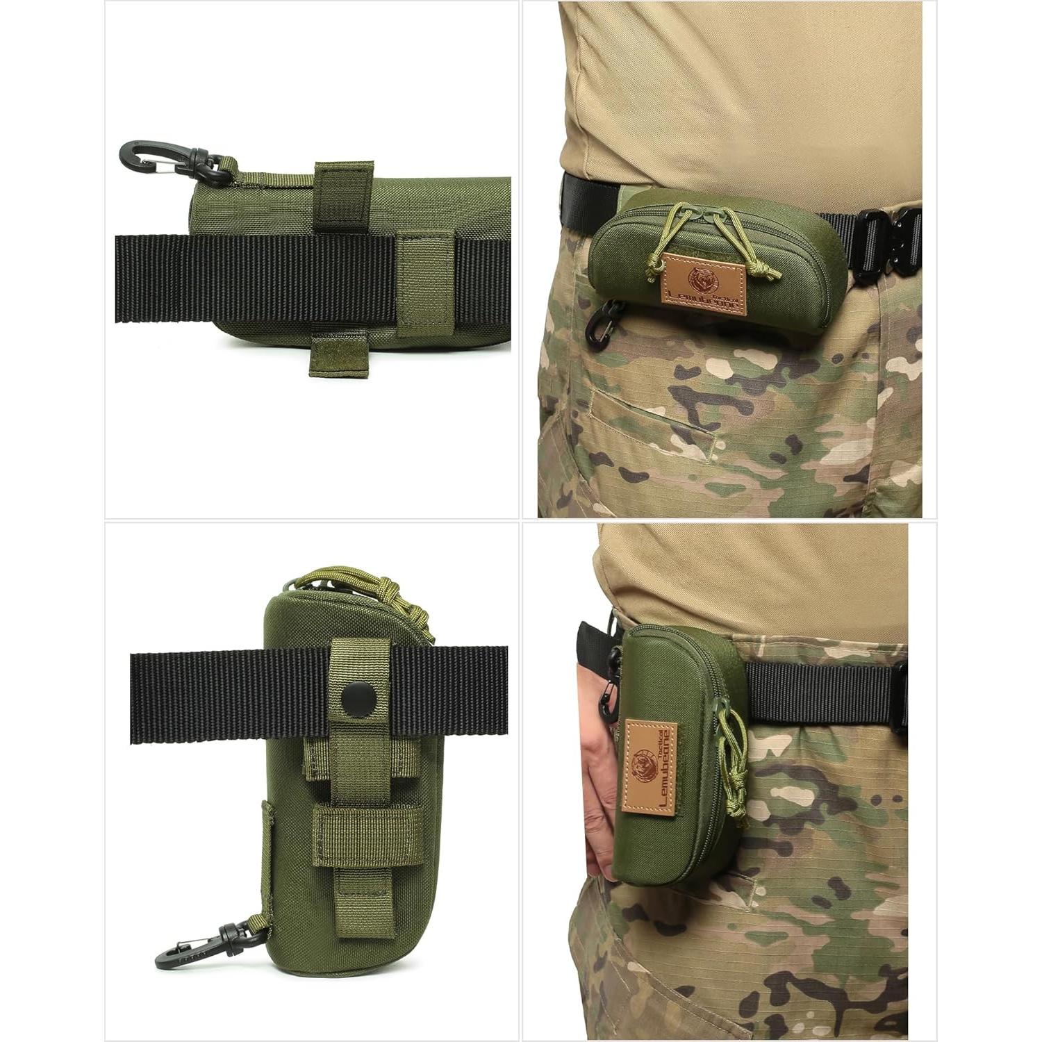 Funda Táctica Molle para Gafas Lemubeane Verde Militar