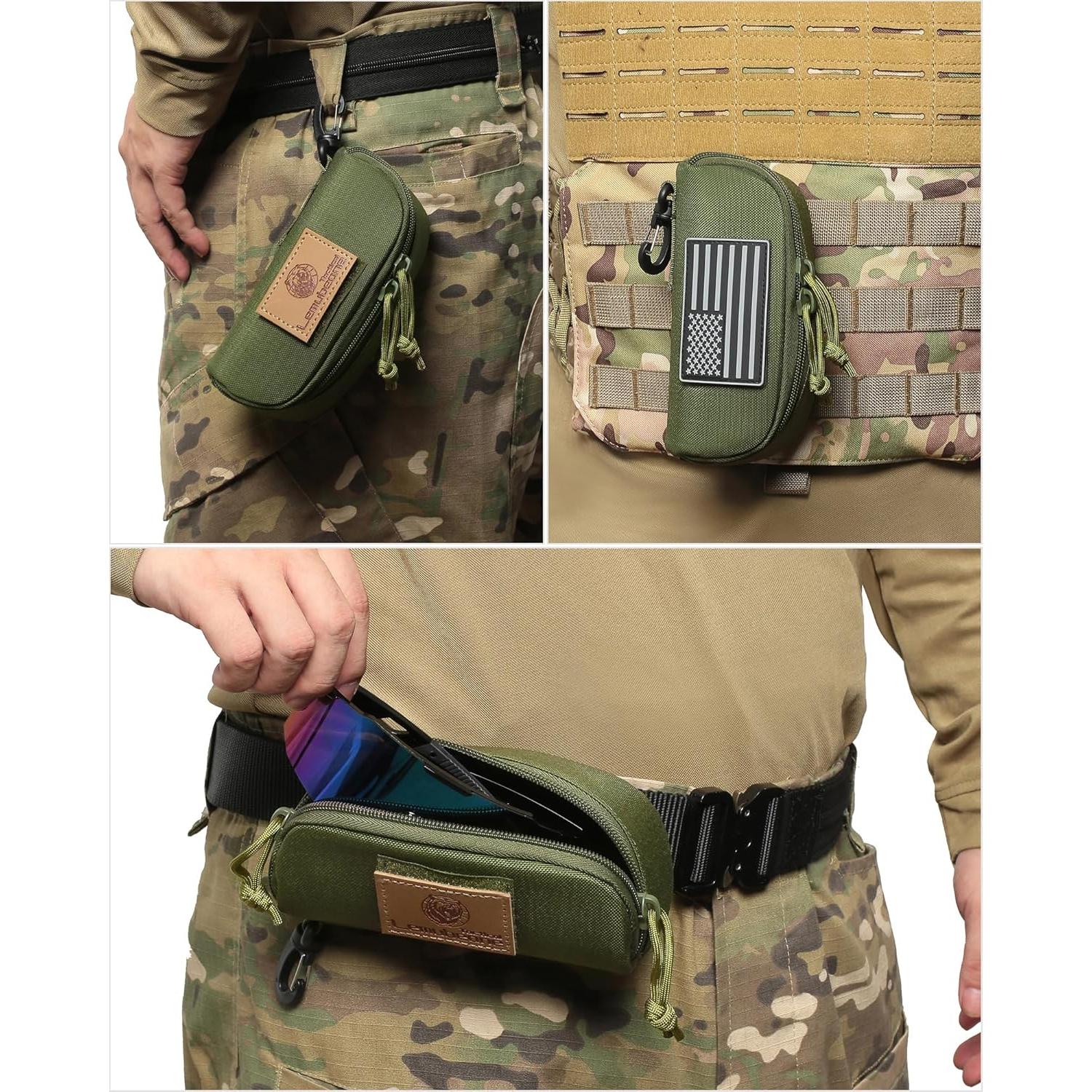 Funda Táctica Molle para Gafas Lemubeane Verde Militar