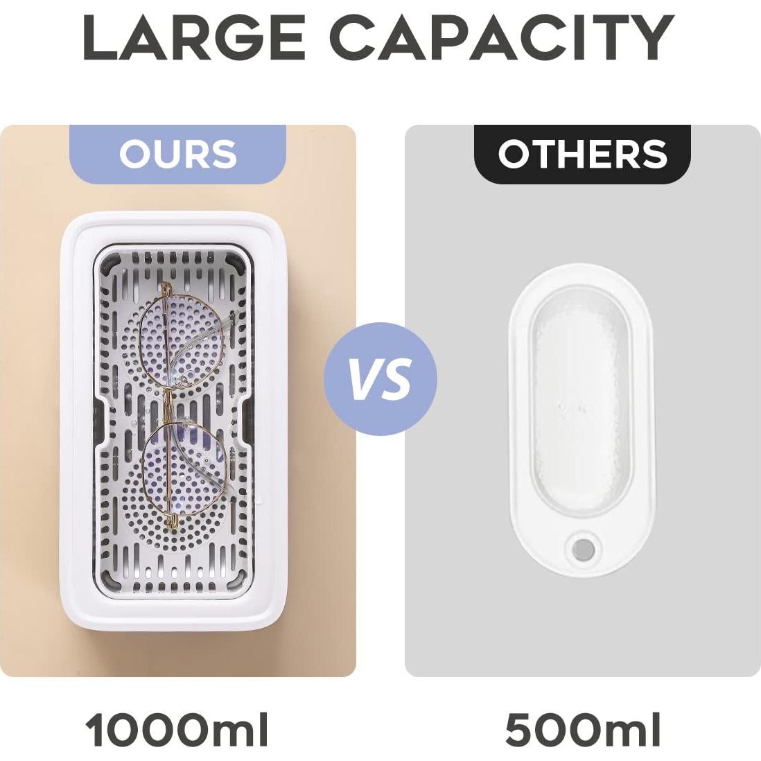 Limpiador Ultrasónico de Joyería Adiding 1000mL Azul 5 Modos