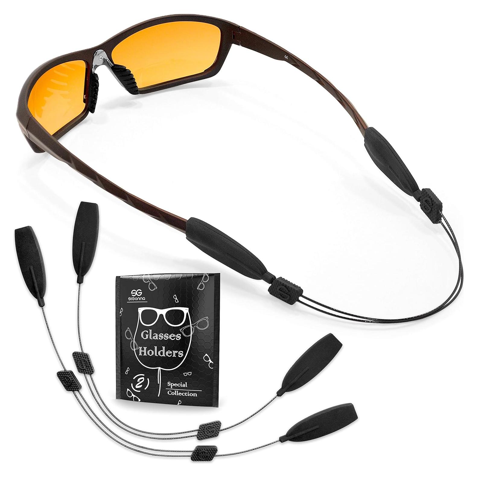 Soporte de Cuerda para Gafas SIGONNA - 33 cm - Negro - 2 Pcs