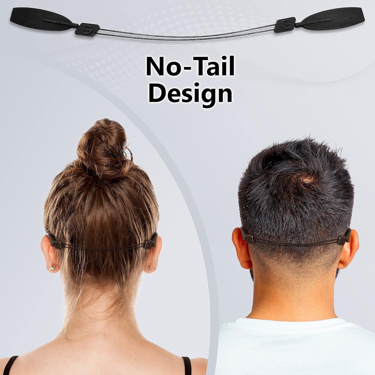 Soporte de Cuerda para Gafas SIGONNA - 33 cm - Negro - 2 Pcs