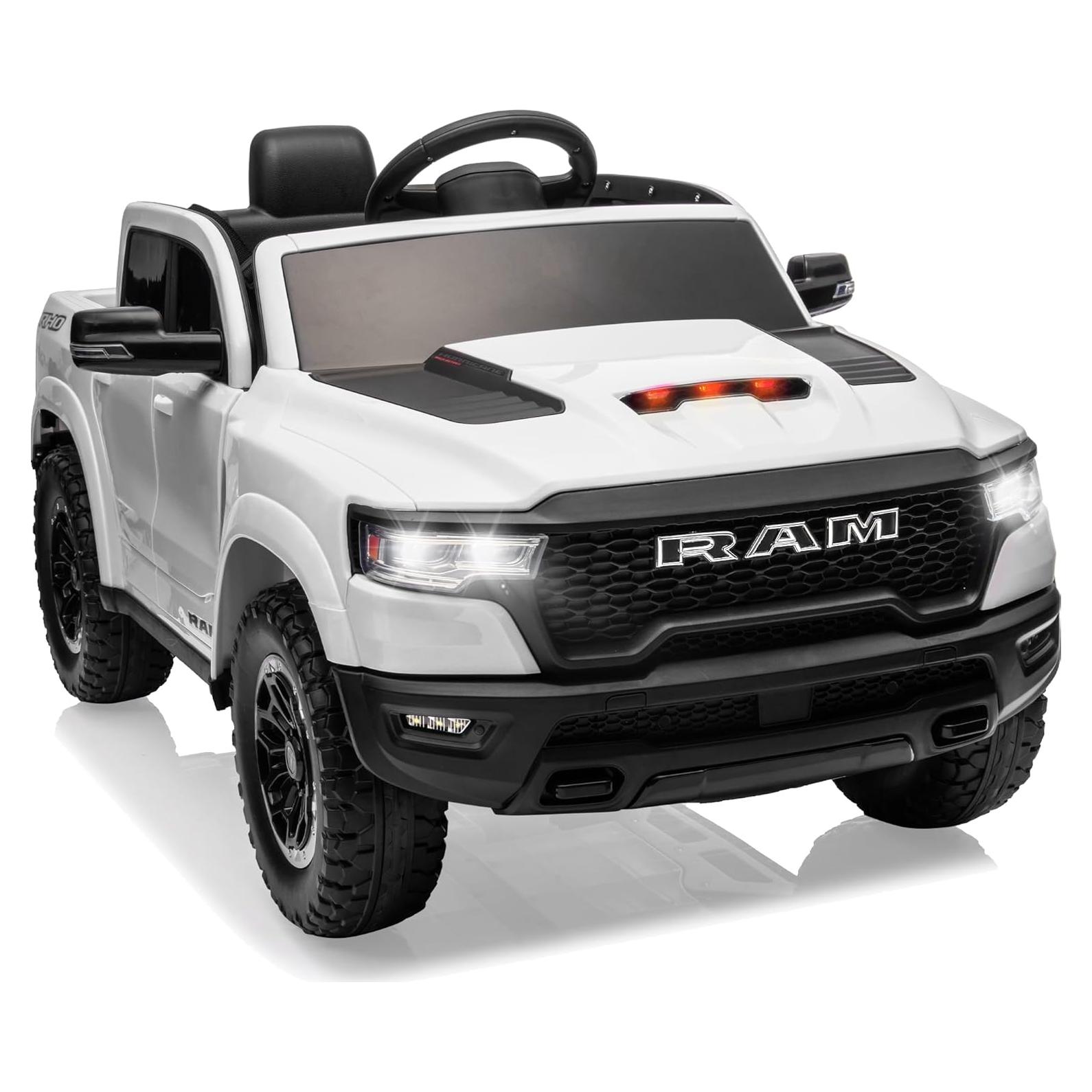 Camioneta Eléctrica para Niños RAM 1500 RHO 12V Blanca