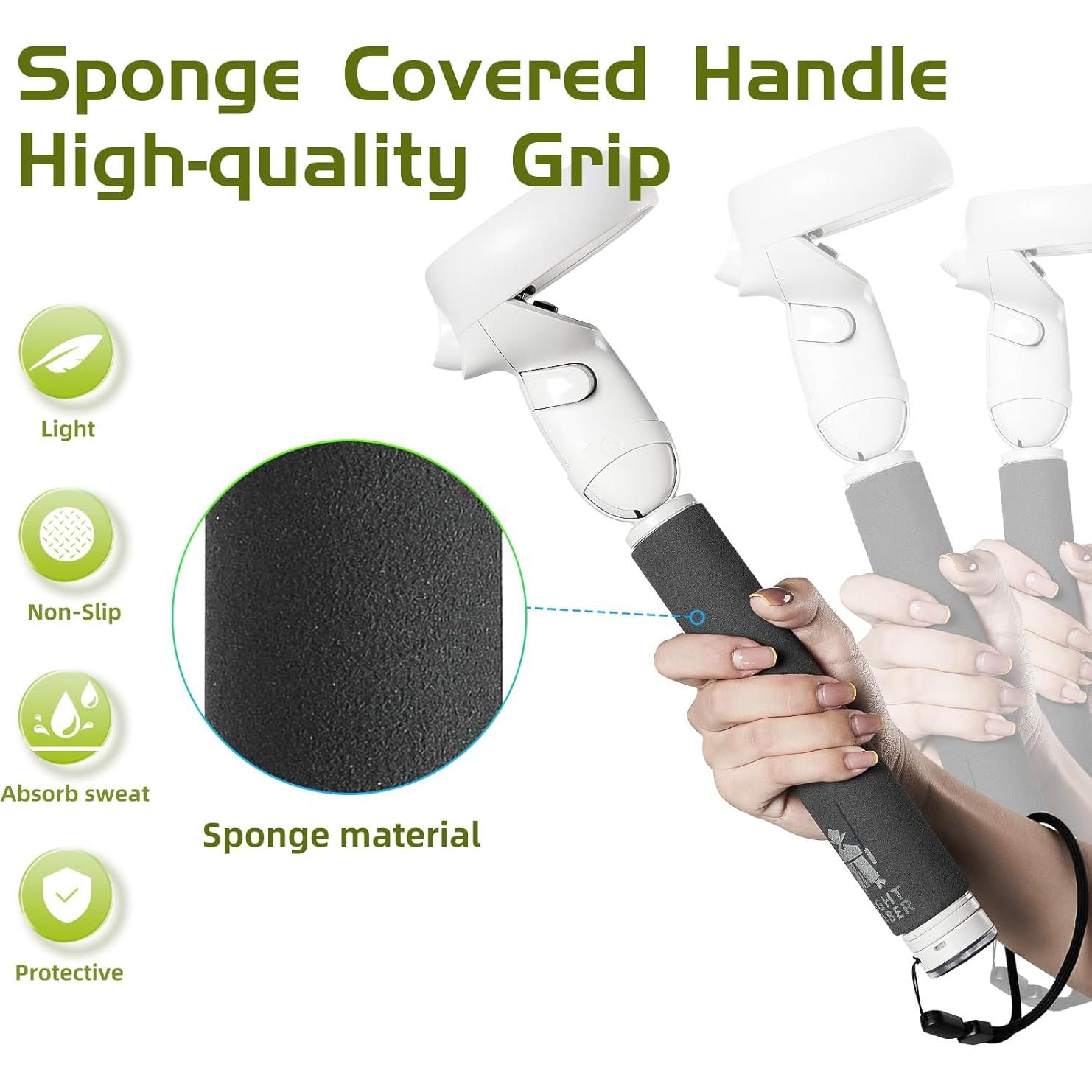 Hibloks Extensiones para Controladores Quest 2 - 21cm, 3 en 1