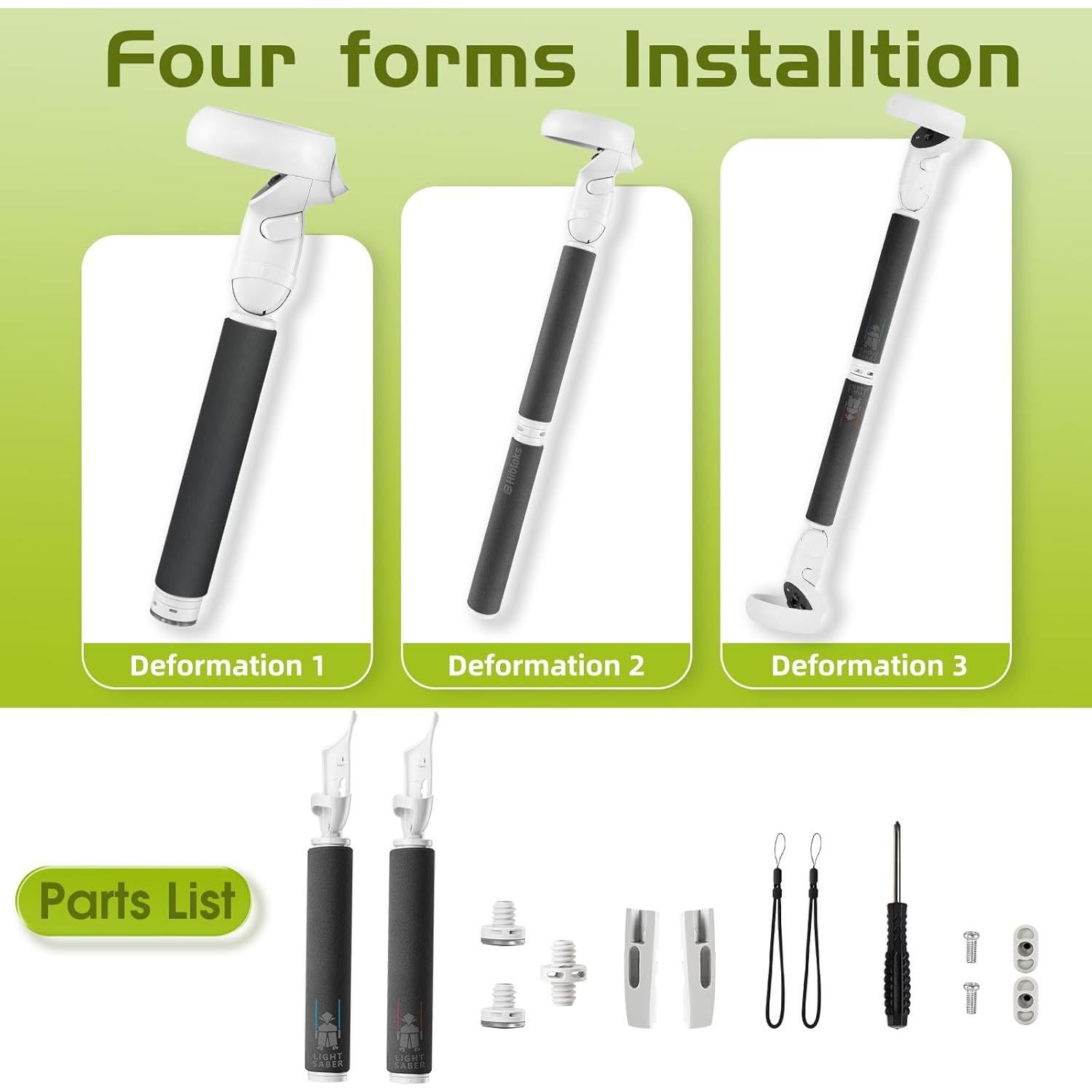 Hibloks Extensiones para Controladores Quest 2 - 21cm, 3 en 1