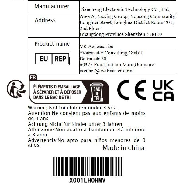 Hibloks Extensiones para Controladores Quest 2 - 21cm, 3 en 1