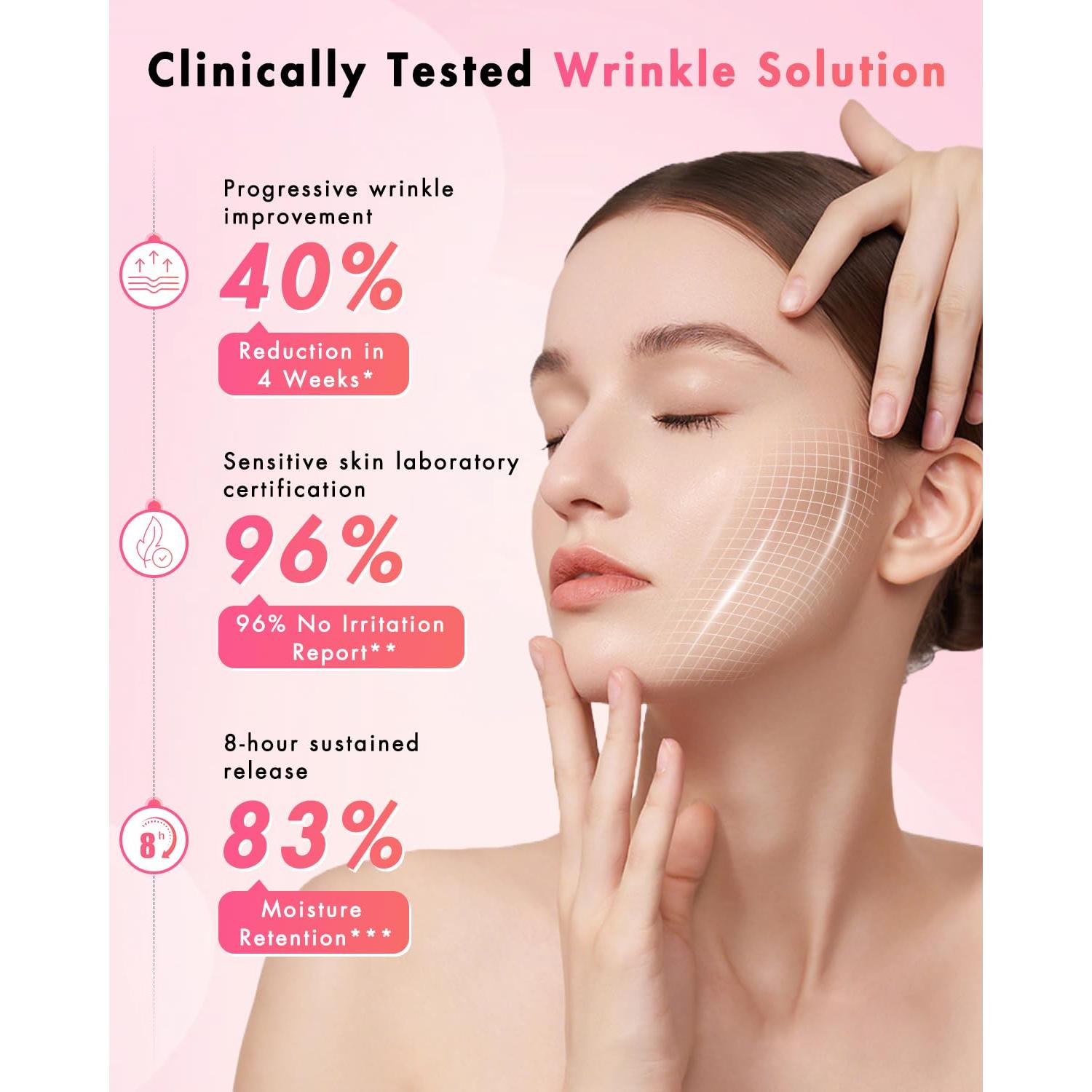 Parches Antiarrugas Nocturnos UKVOA - 36 Parches con Ácido Hialurónico