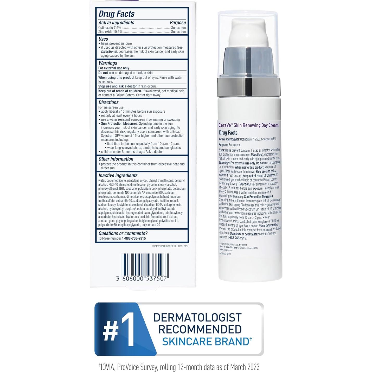 CeraVe Crema Facial Anti-Envejecimiento SPF 30 50 g