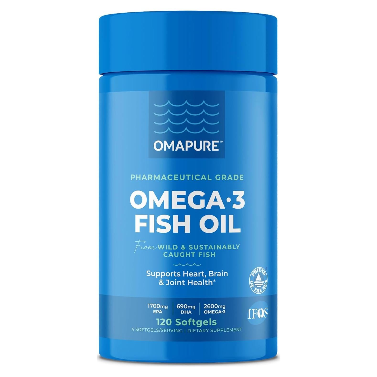 Suplemento Omega 3 OMAPURE 120 Gelatinas Blandas 2600mg