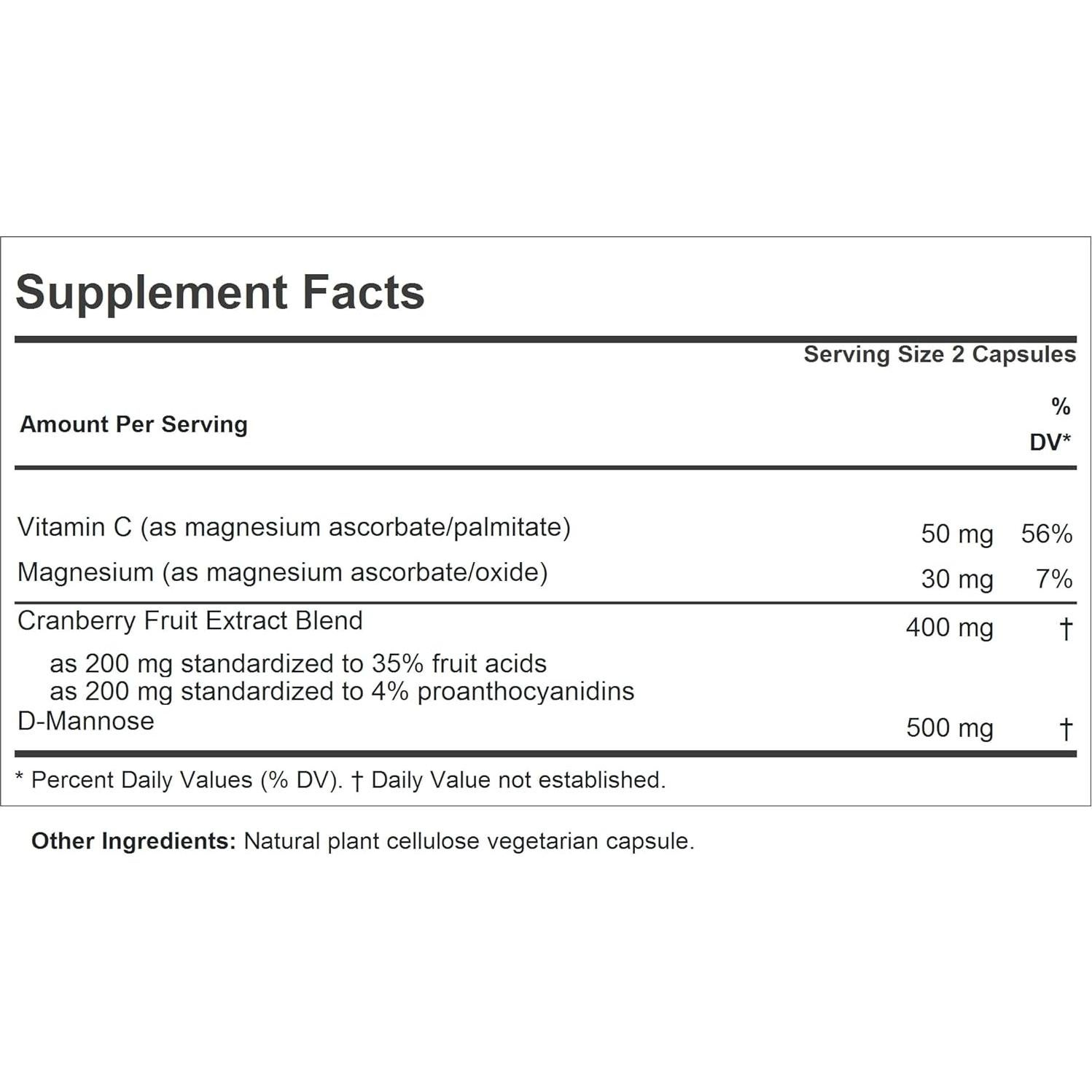 ANDREW LESSMAN Arándano con D-Mannosa 30 Cápsulas Salud Vejiga