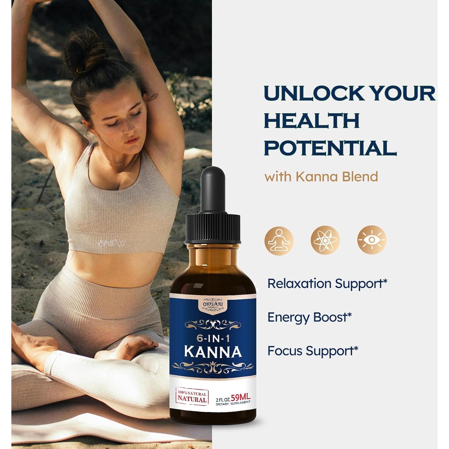 Gotas de Kanna 60ml - Suplemento Herbal Orgánico ORGANIHERBENCE