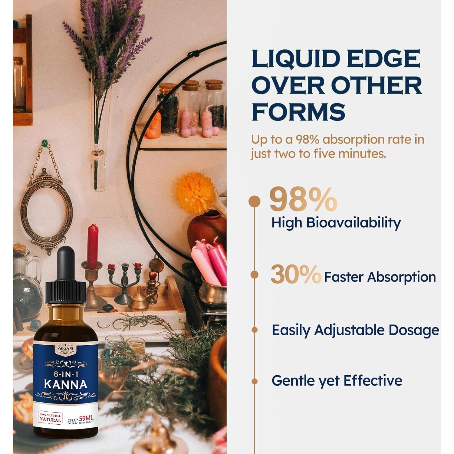 Gotas de Kanna 60ml - Suplemento Herbal Orgánico ORGANIHERBENCE