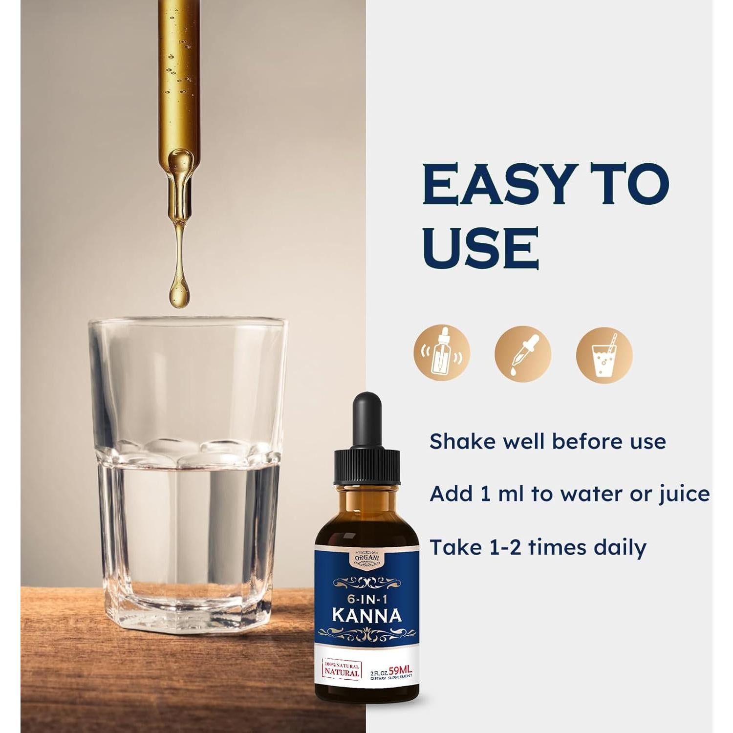 Gotas de Kanna 60ml - Suplemento Herbal Orgánico ORGANIHERBENCE