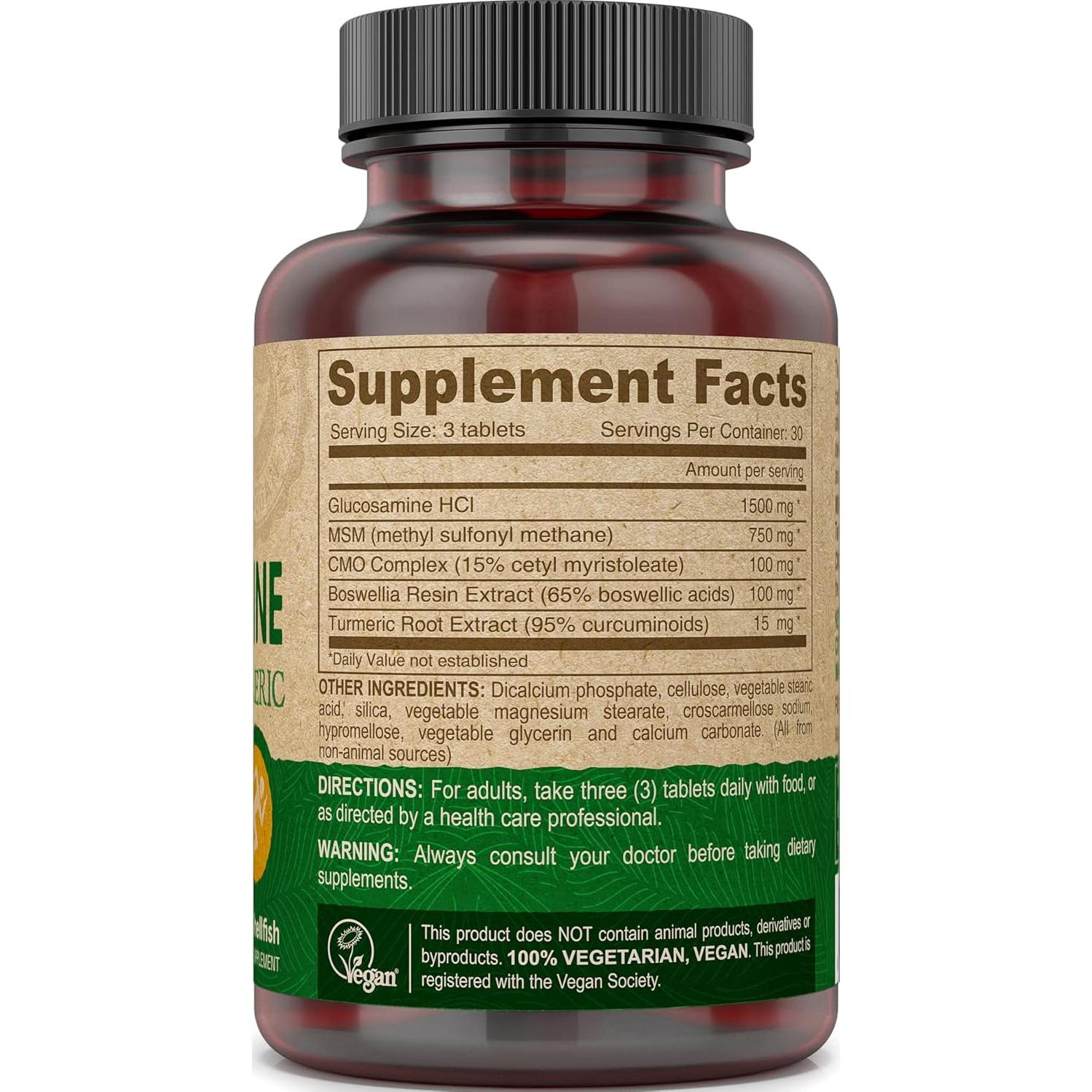 Glucosamina Vegana DEVA 90 Tabletas con MSM y CMO