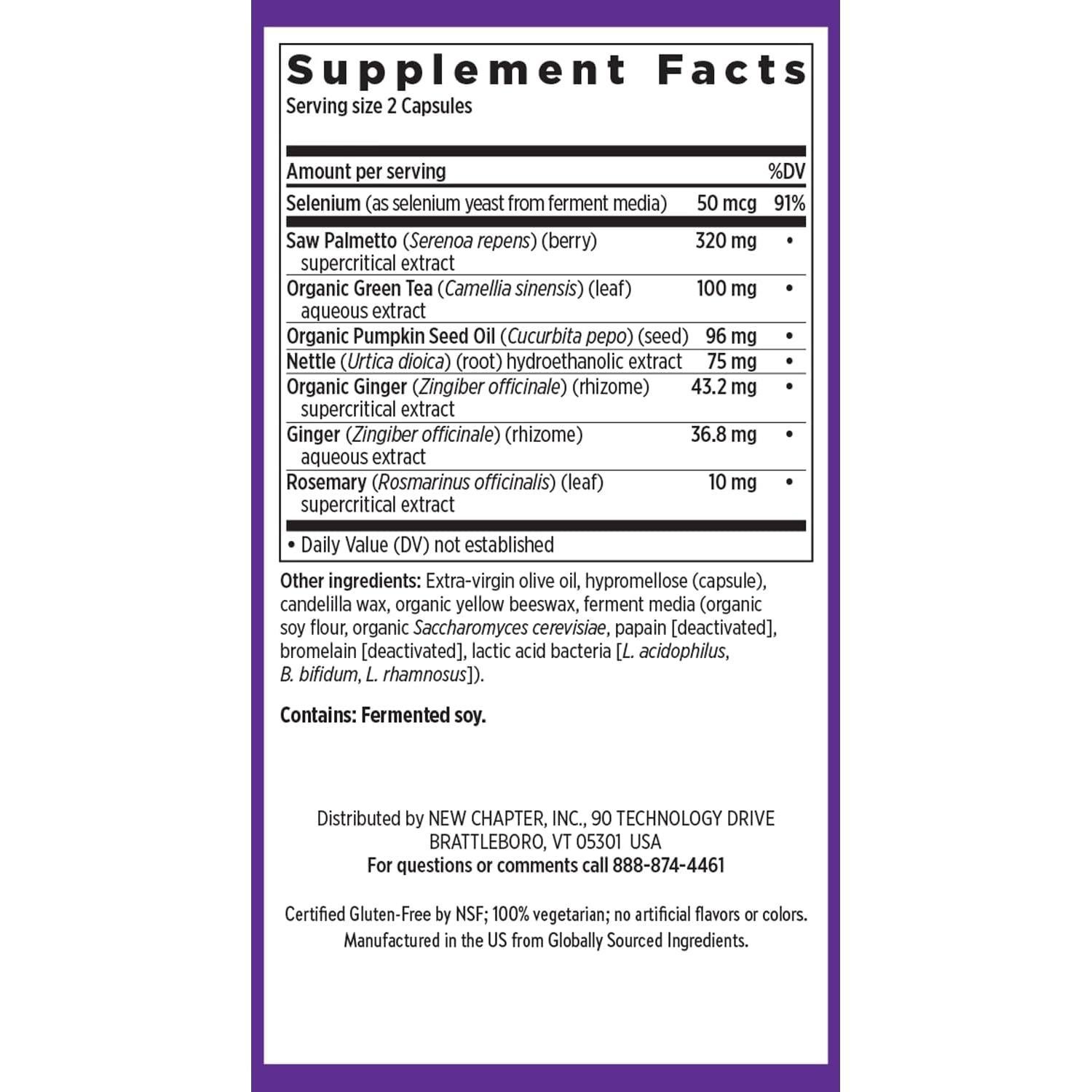 Suplemento Prostate 5LX New Chapter - 60 Cápsulas Vegetarianas