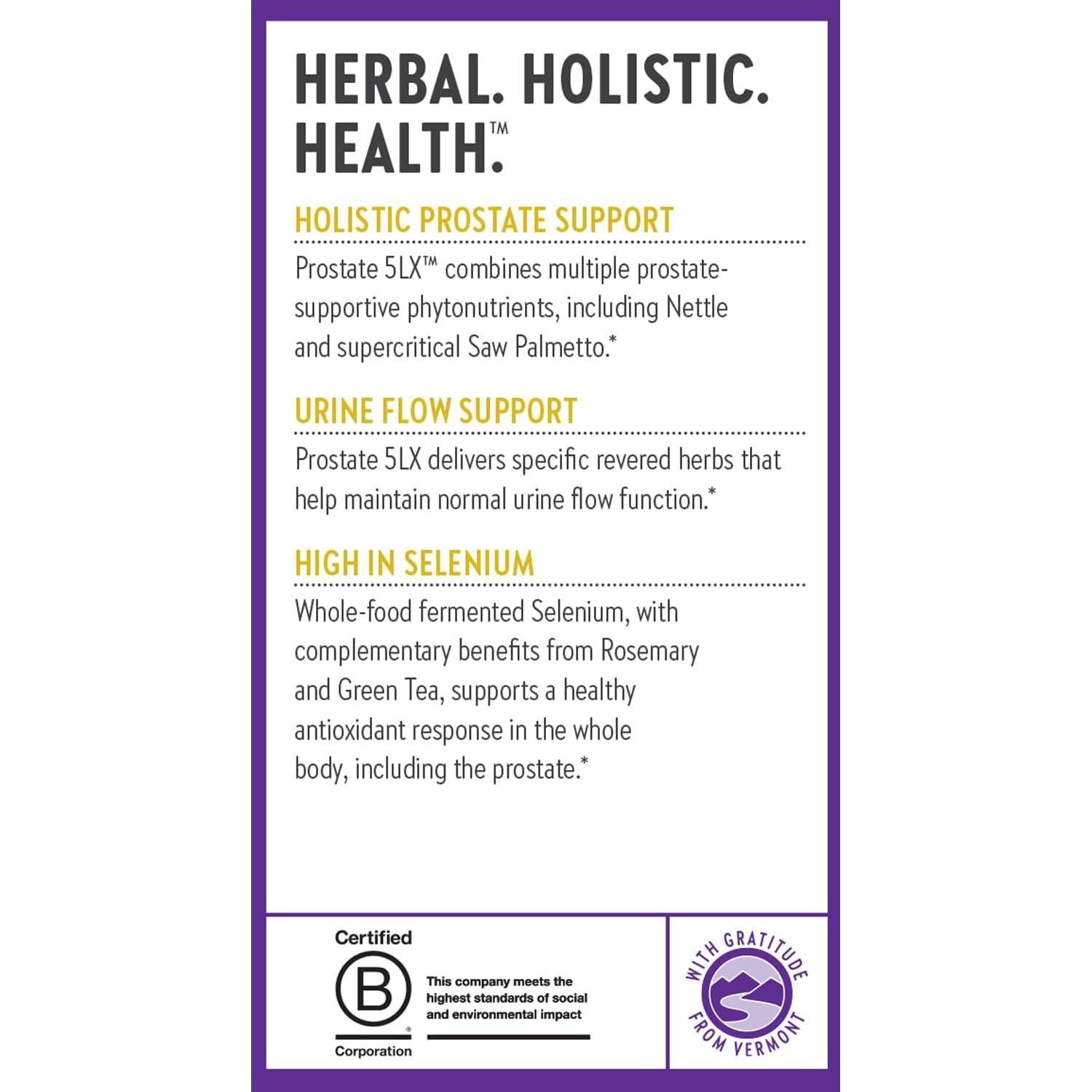 Suplemento Prostate 5LX New Chapter - 60 Cápsulas Vegetarianas